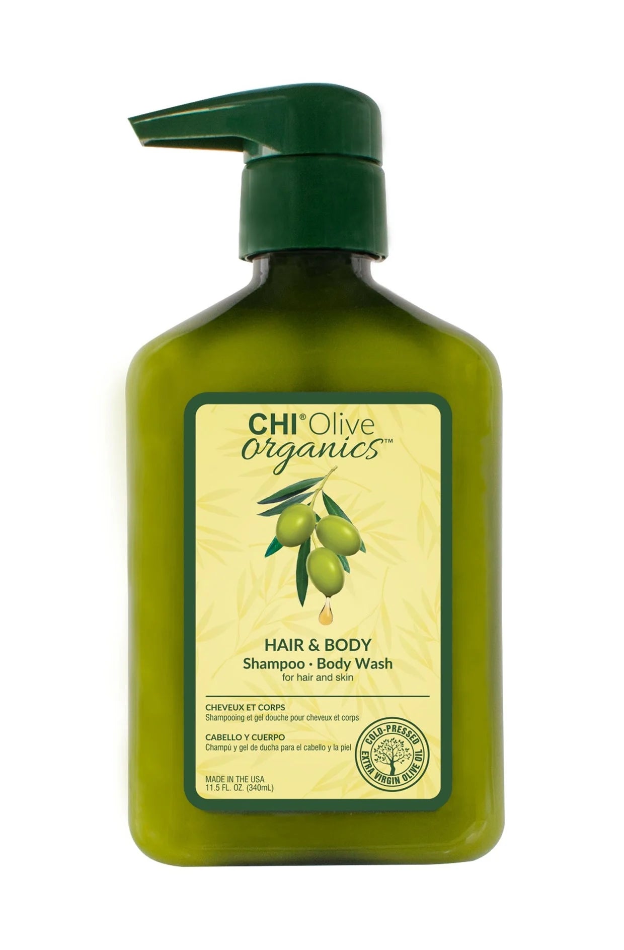 CHI - Naturals with Olive Oil - Hair Shampoo / Body Wash - 340ml