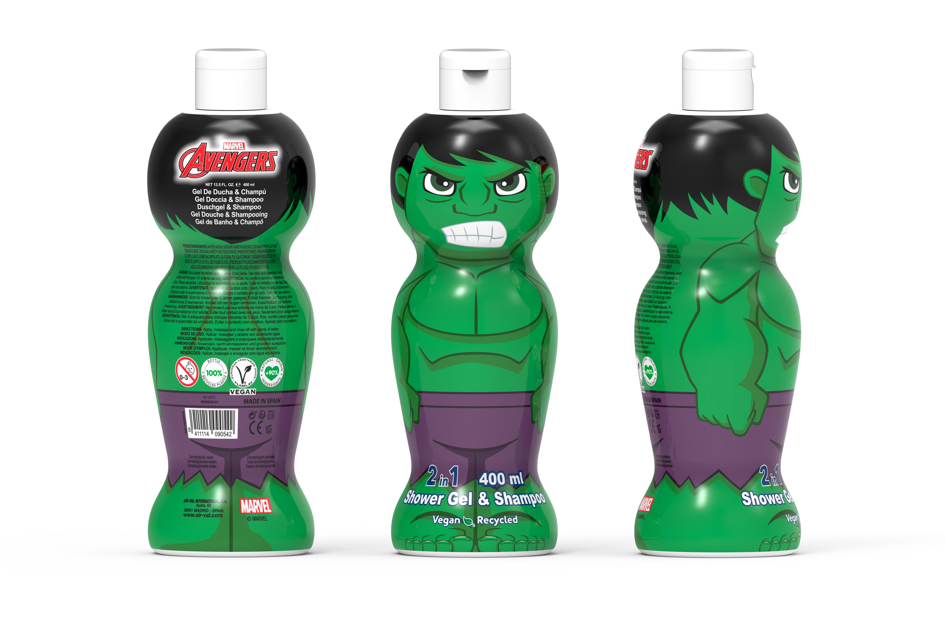 Disney - Hulk 1D Figure Shower Gel & Shampoo - 400 ml