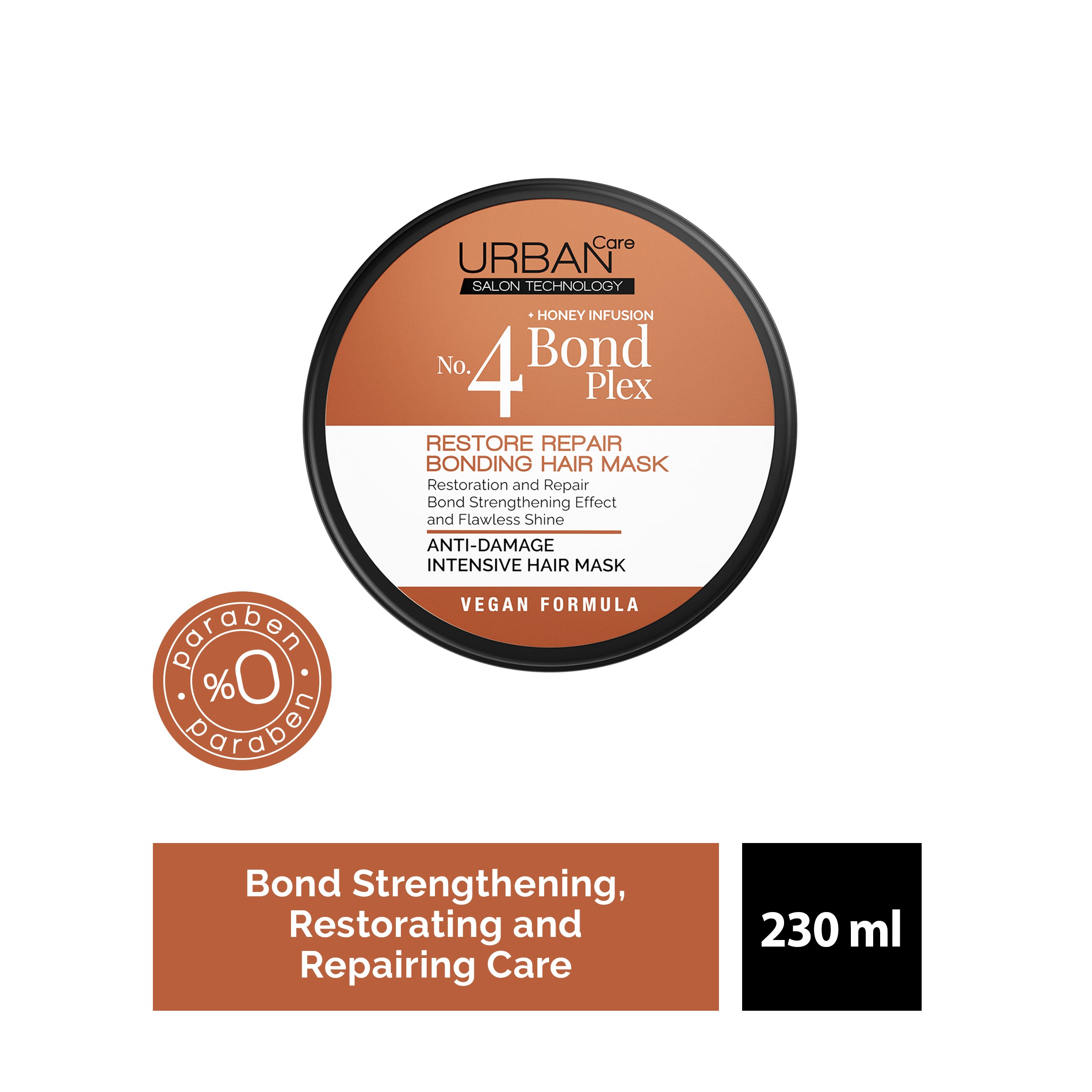 Urban Care - NO:4 BOND PLEX RESTORE REPAIR BONDING HAIR MASK - 230 ml