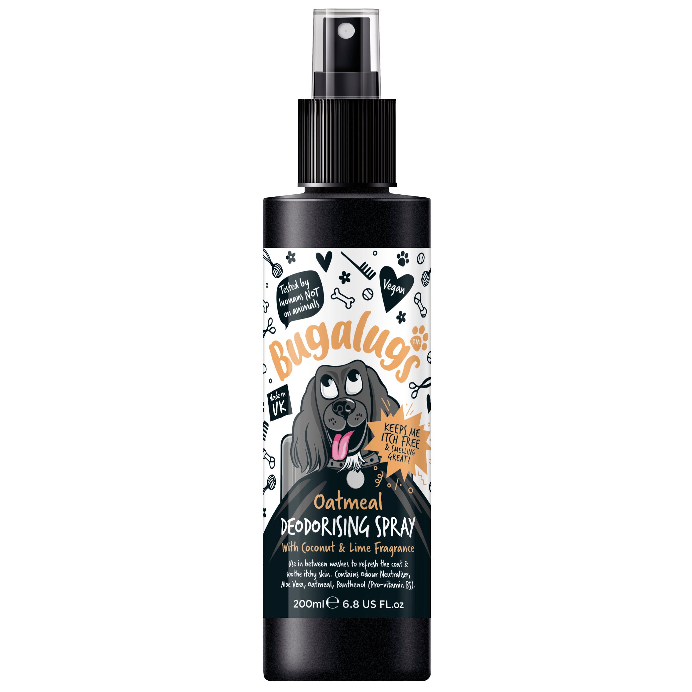 Bugalugs - DOG DEODORISING SPRAY (Oatmeal & Aloe)