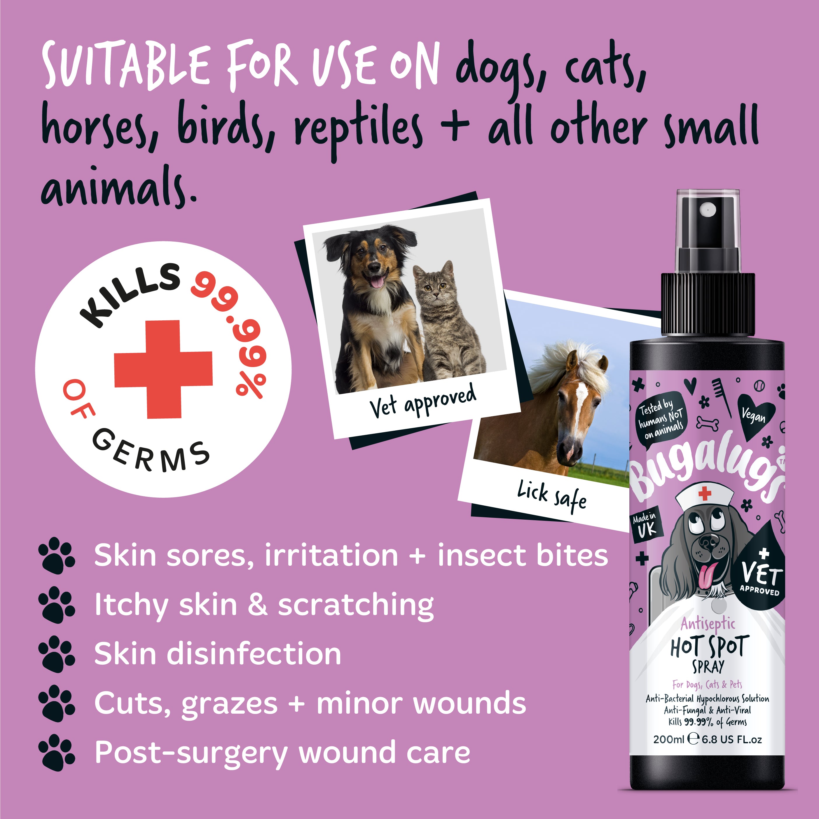 Bugalugs - Antiseptic Hot Spot Spray