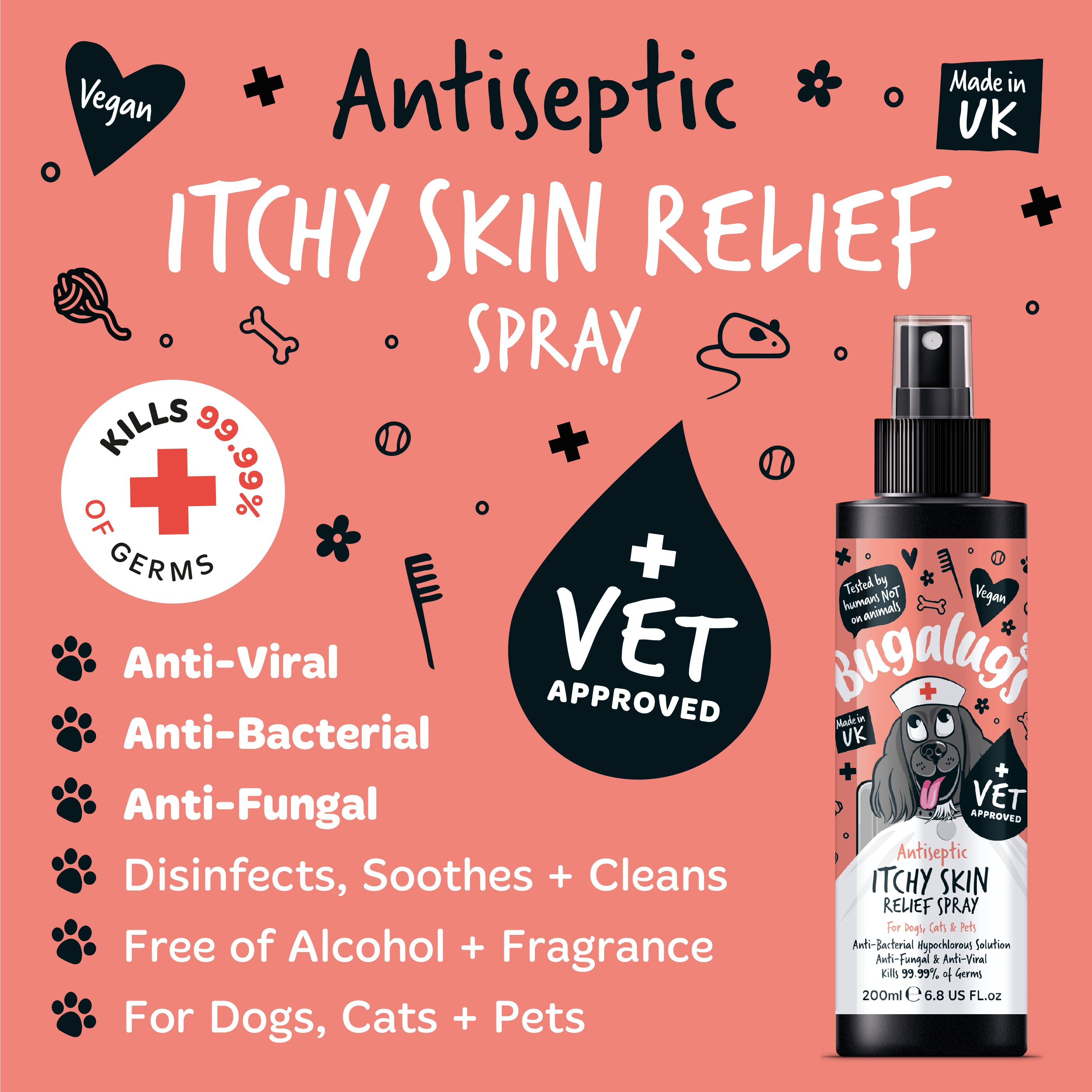 Bugalugs - Antiseptic Itchy Skin Relief Spray