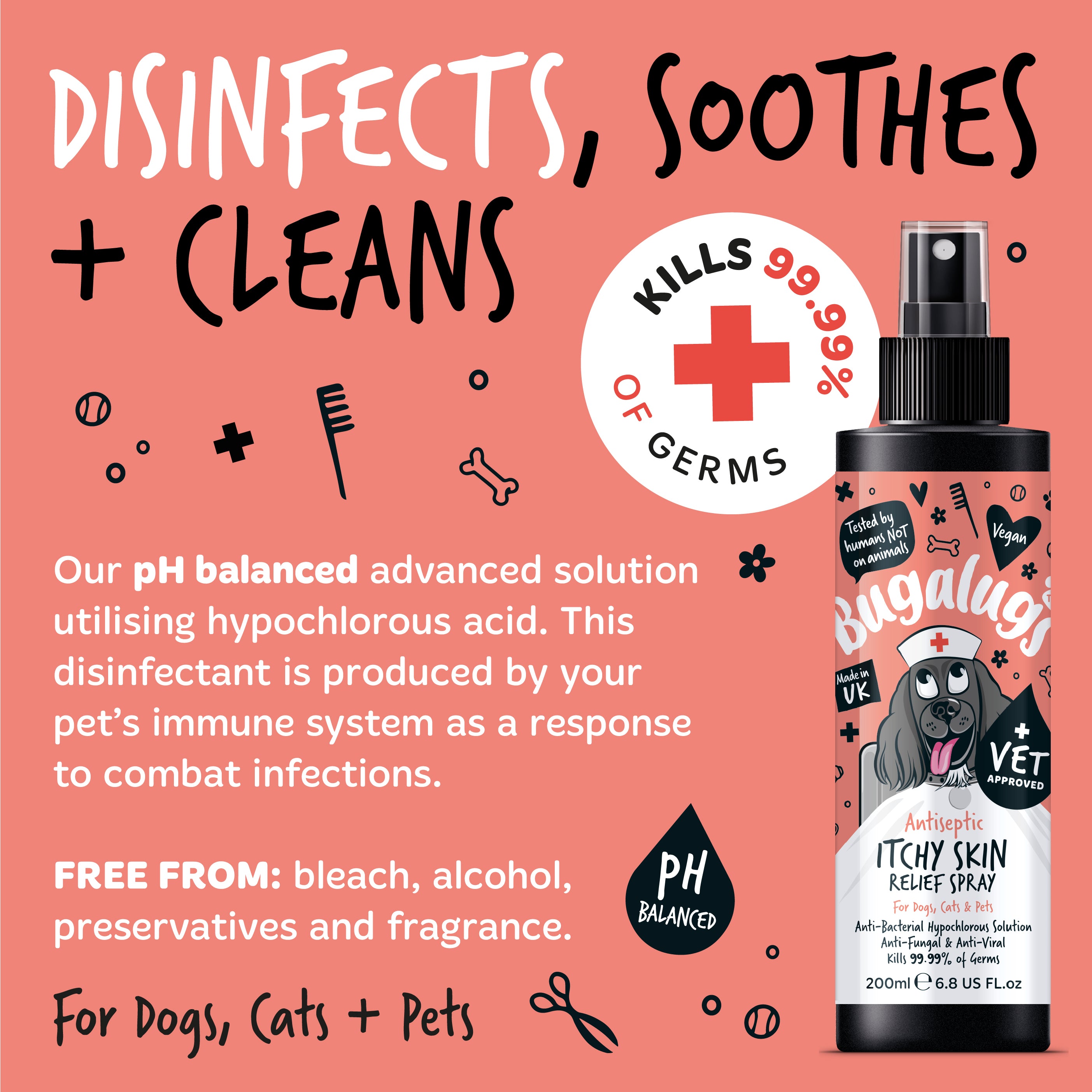 Bugalugs - Antiseptic Itchy Skin Relief Spray