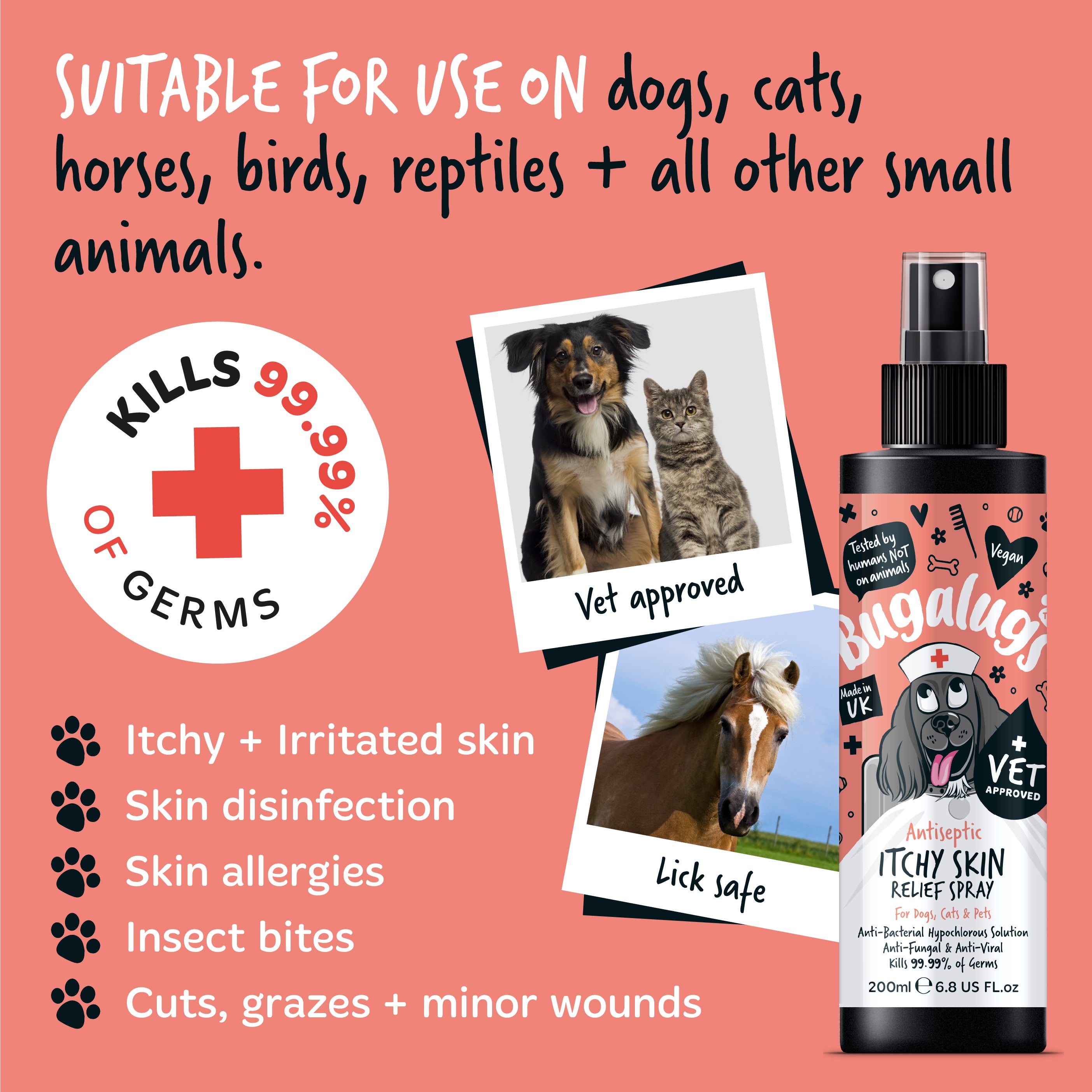 Bugalugs - Antiseptic Itchy Skin Relief Spray