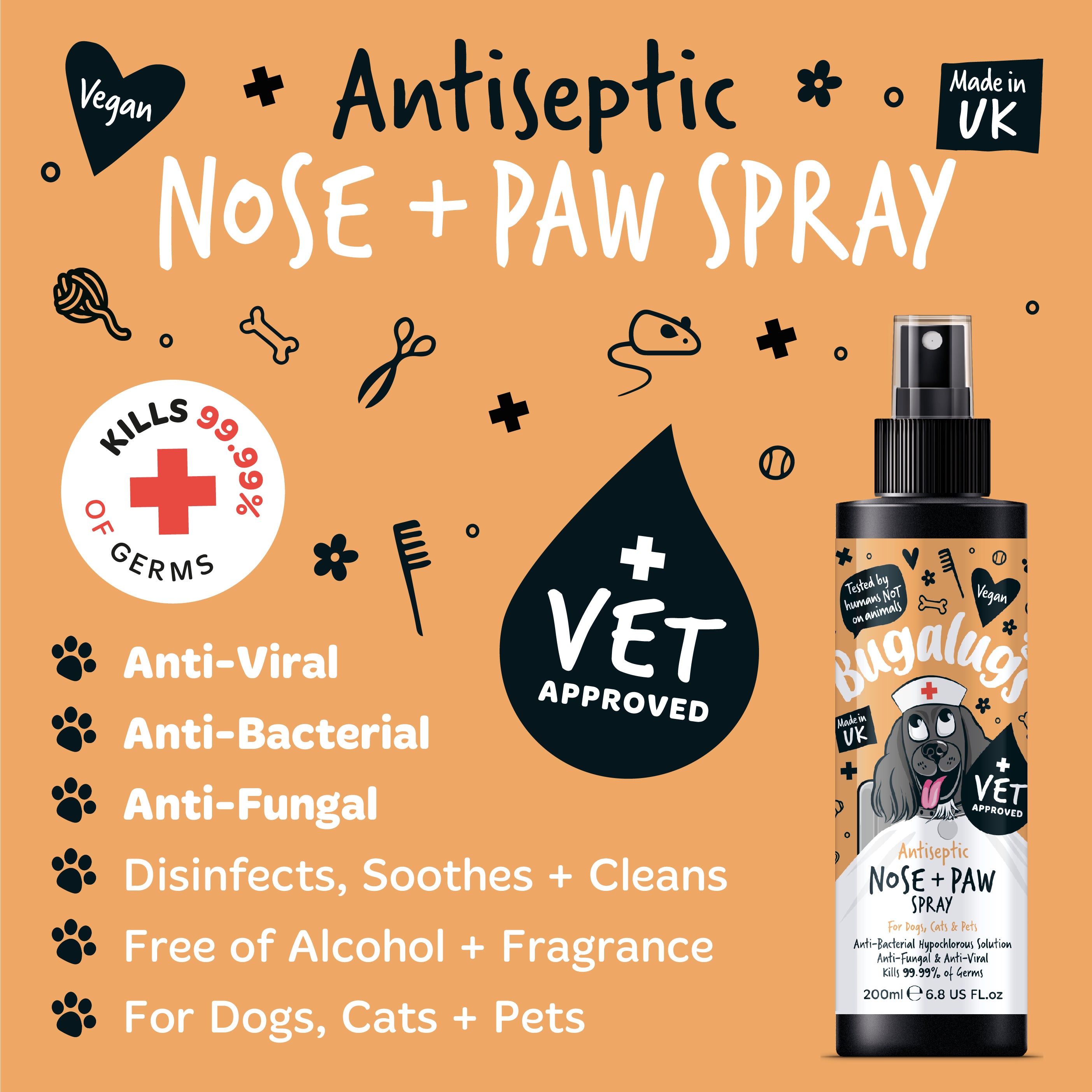 Bugalugs - Antiseptic Nose & Paw Spray