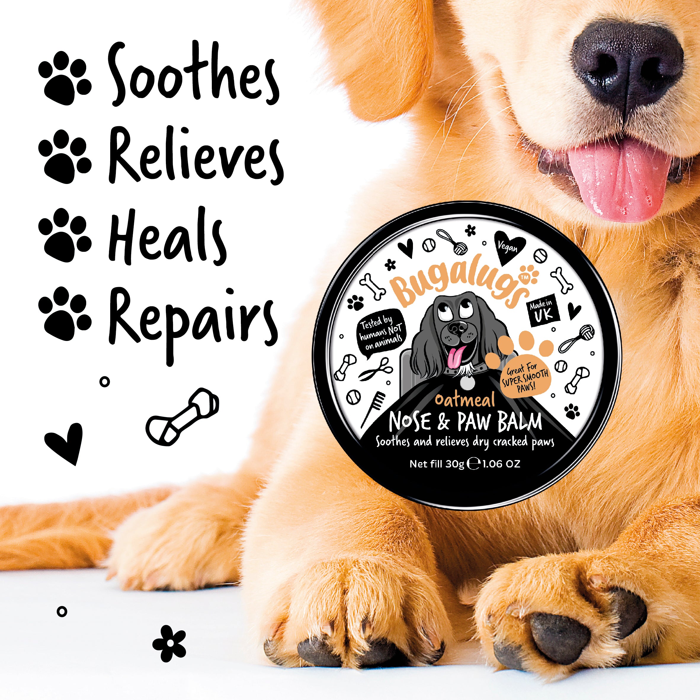 Bugalugs - PAW AND NOSE BALM (Oatmeal)