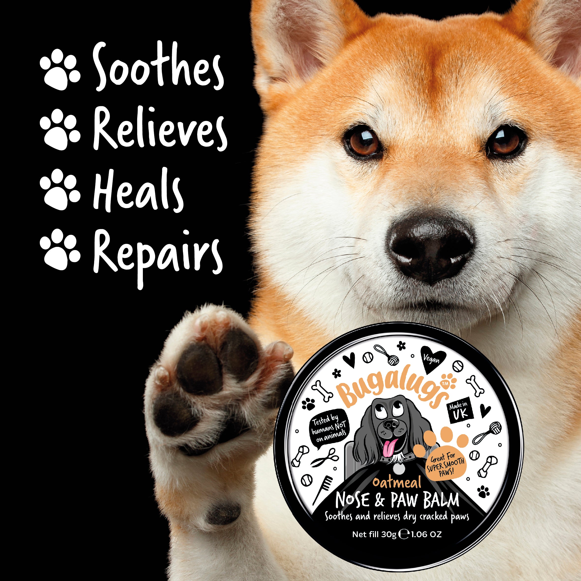 Bugalugs - PAW AND NOSE BALM (Oatmeal)