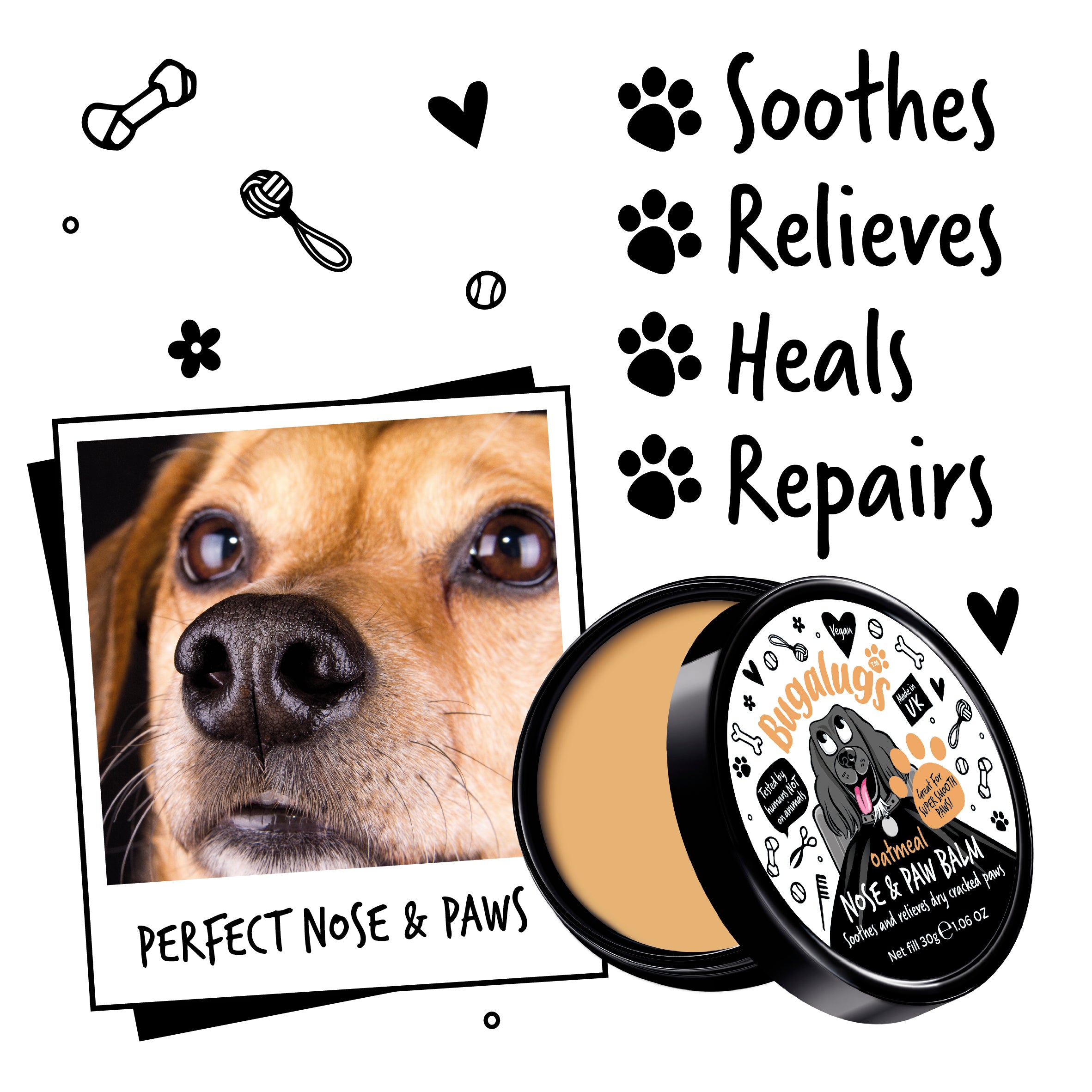 Bugalugs - PAW AND NOSE BALM (Oatmeal)