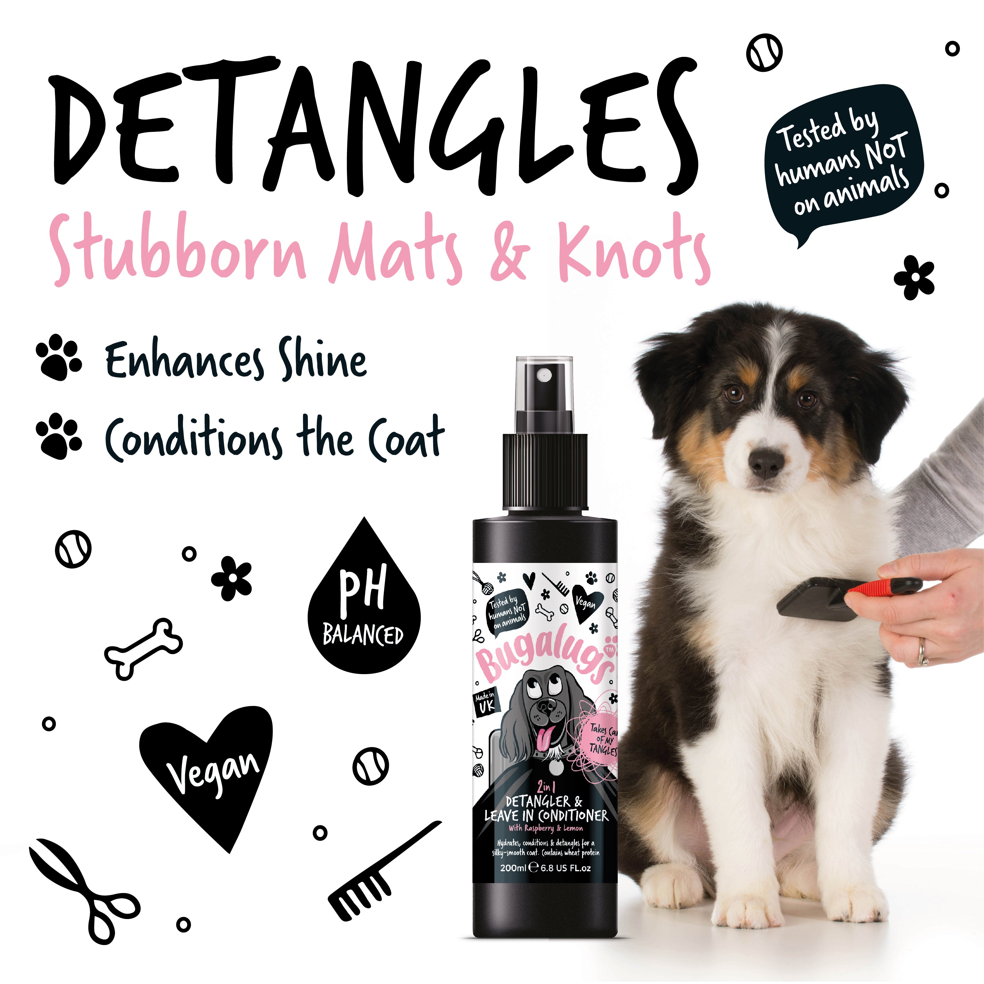Bugalugs - DETANGLE & CONDITIONING SPRAY (Raspberry & Lemon)