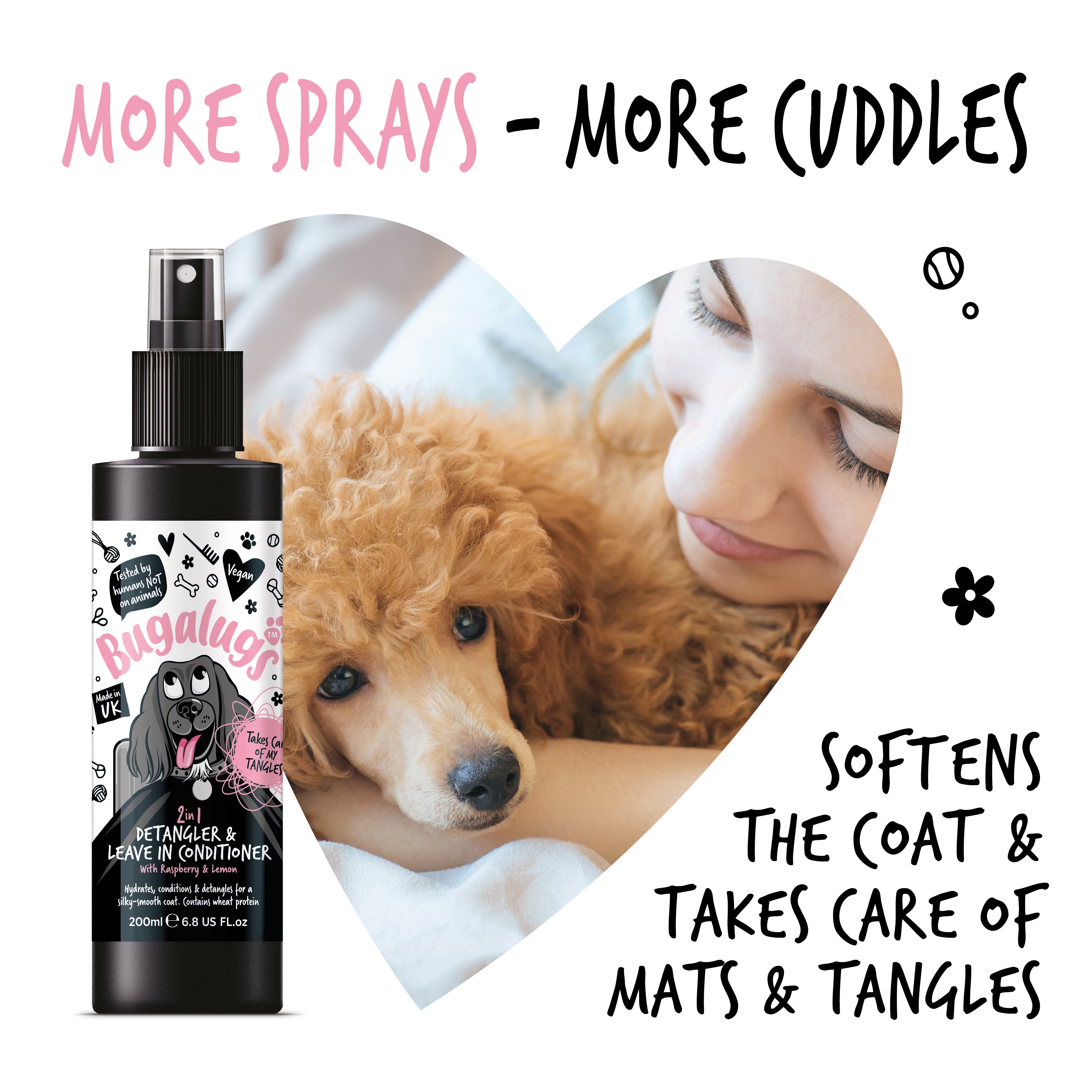 Bugalugs - DETANGLE & CONDITIONING SPRAY (Raspberry & Lemon)