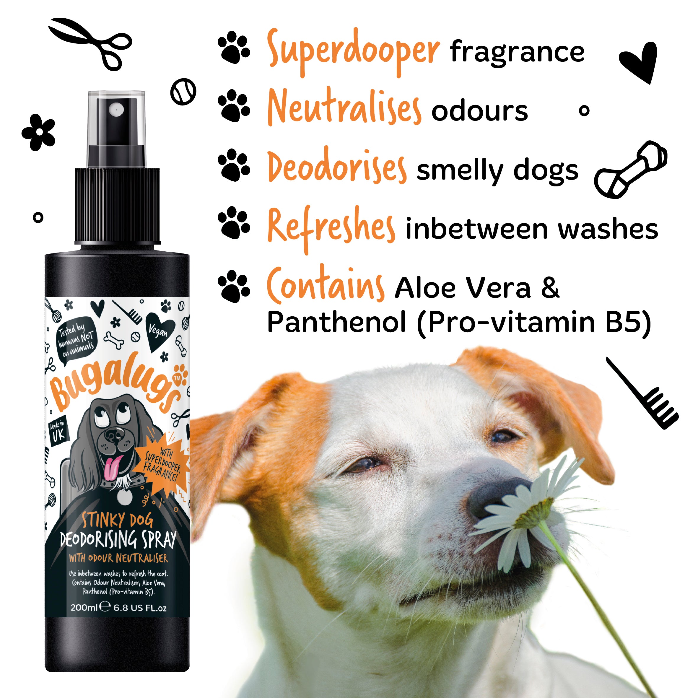 Bugalugs - STINKY DOG DEODORISING SPRAY (Odour Control)