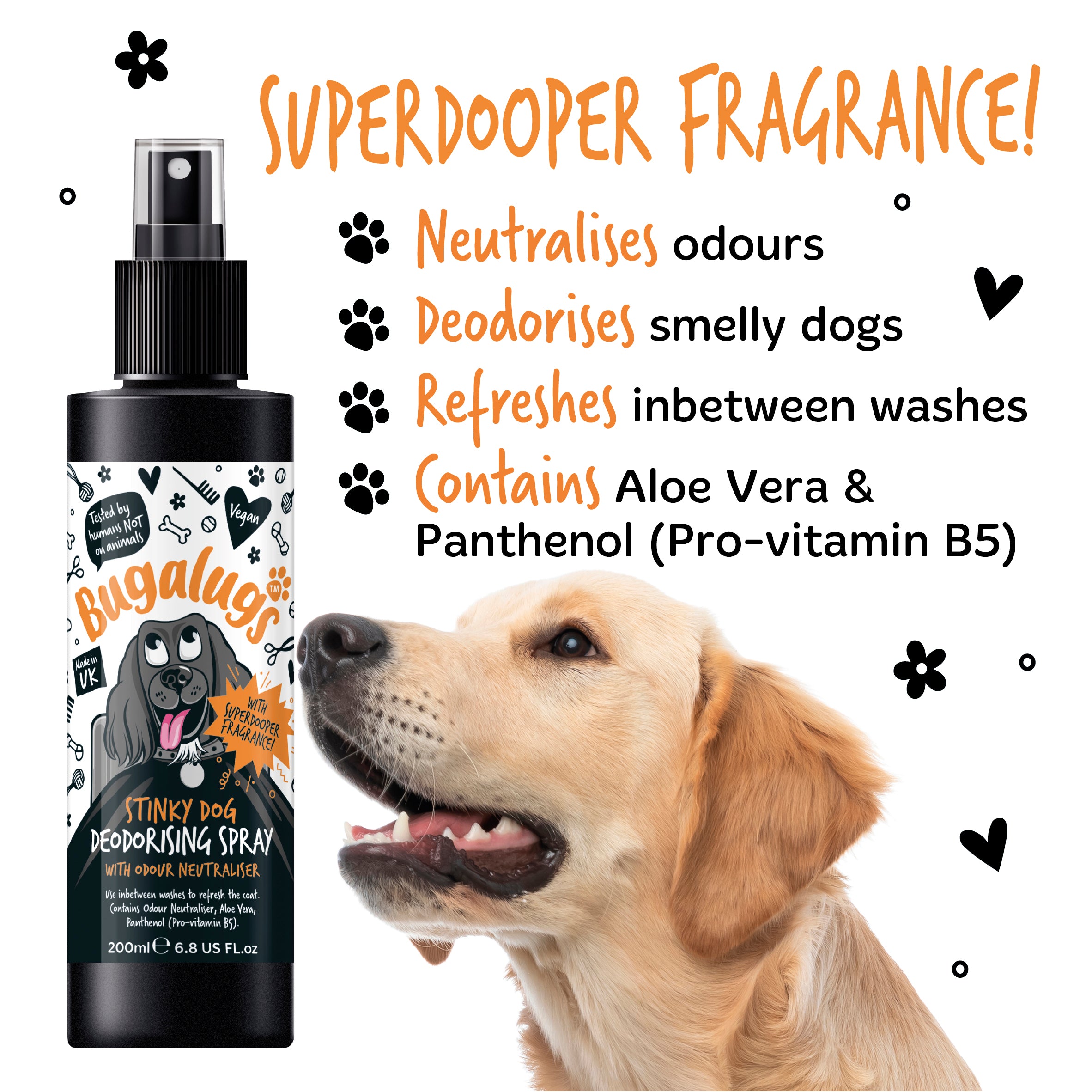 Bugalugs - STINKY DOG DEODORISING SPRAY (Odour Control)