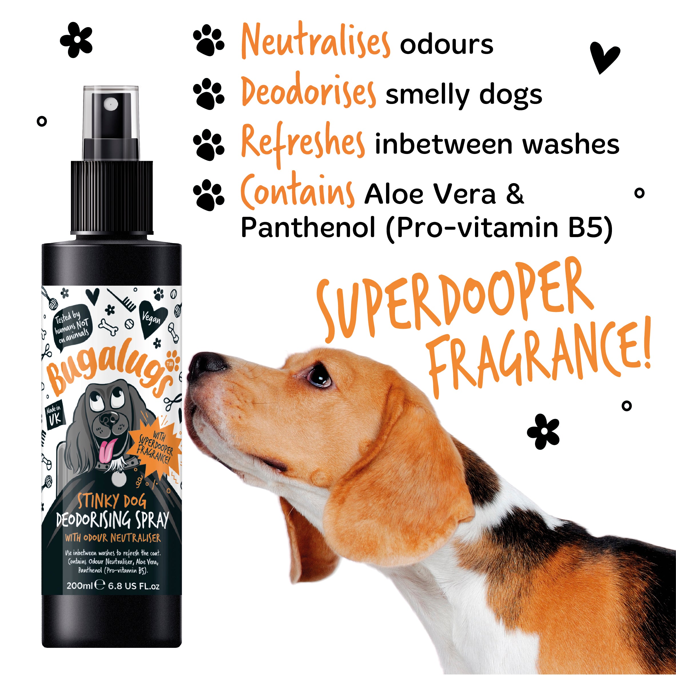 Bugalugs - STINKY DOG DEODORISING SPRAY (Odour Control)
