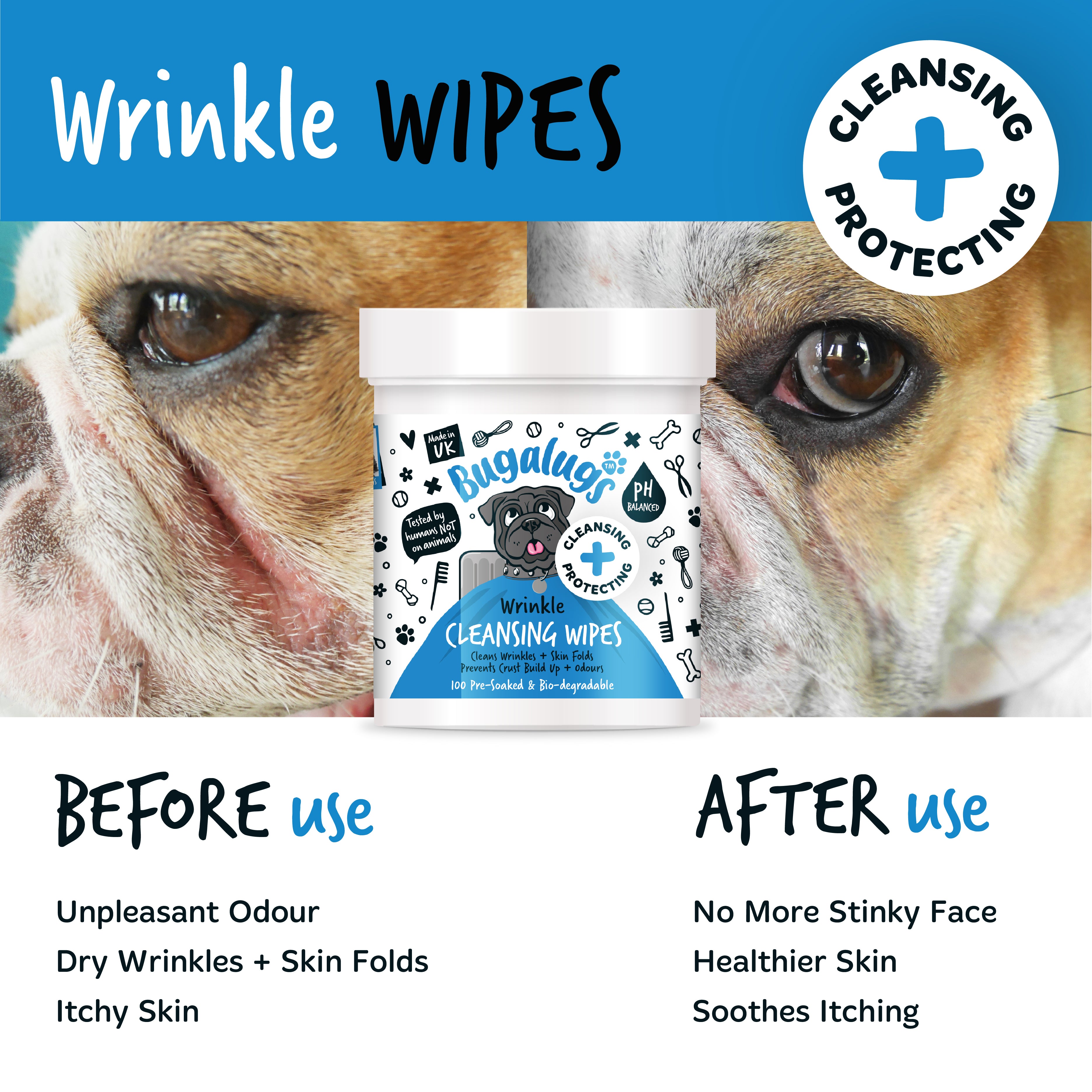 Bugalugs - Wrinkle Wipe pads (100)