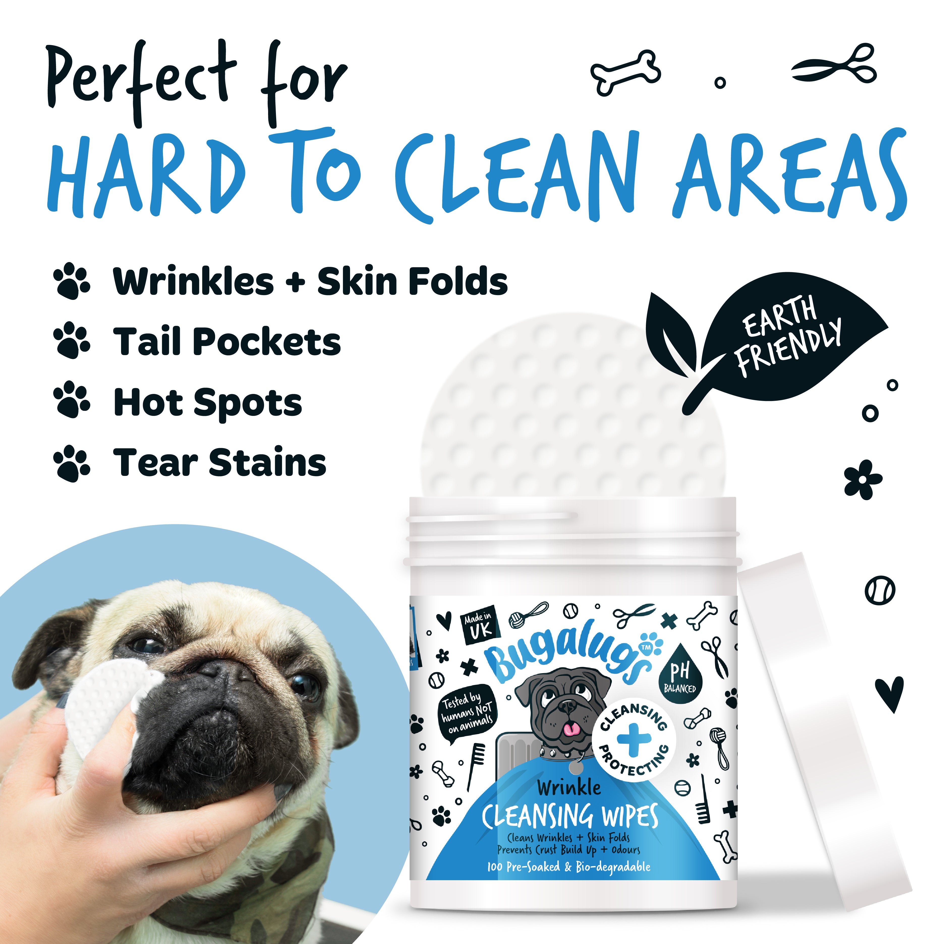 Bugalugs - Wrinkle Wipe pads (100)