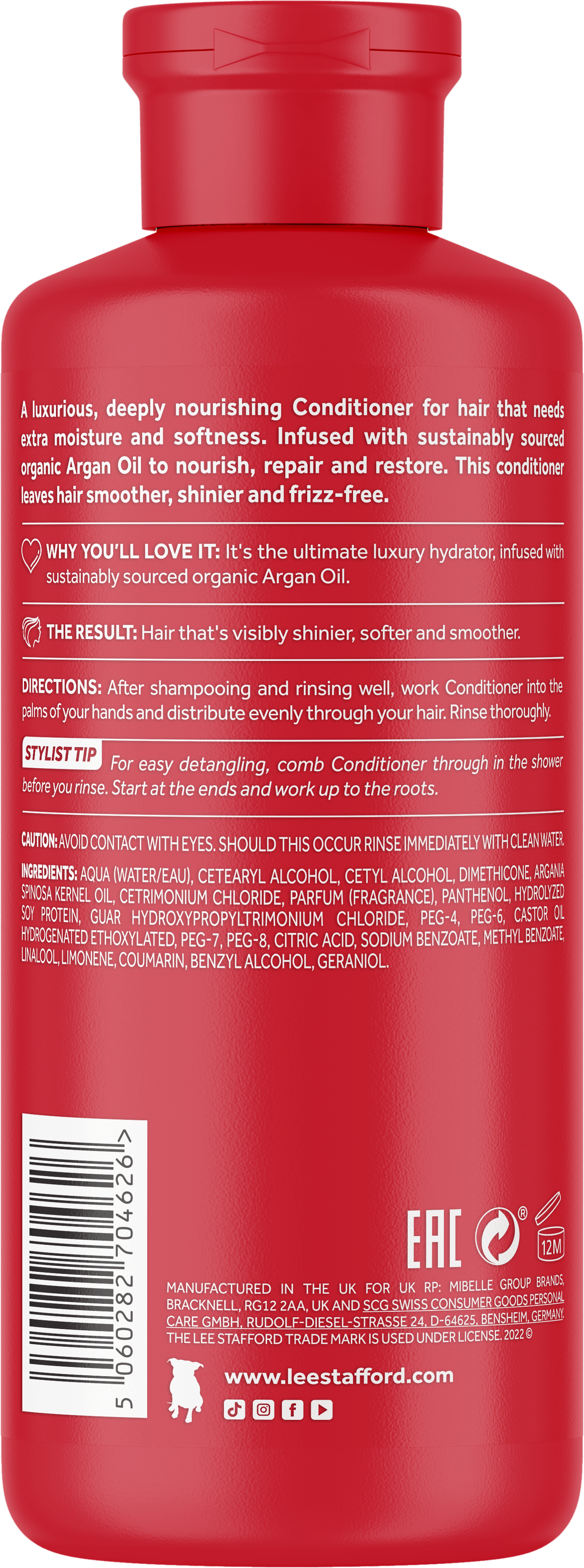 Lee Stafford - ArganOil Nourishing Conditioner - 250ml