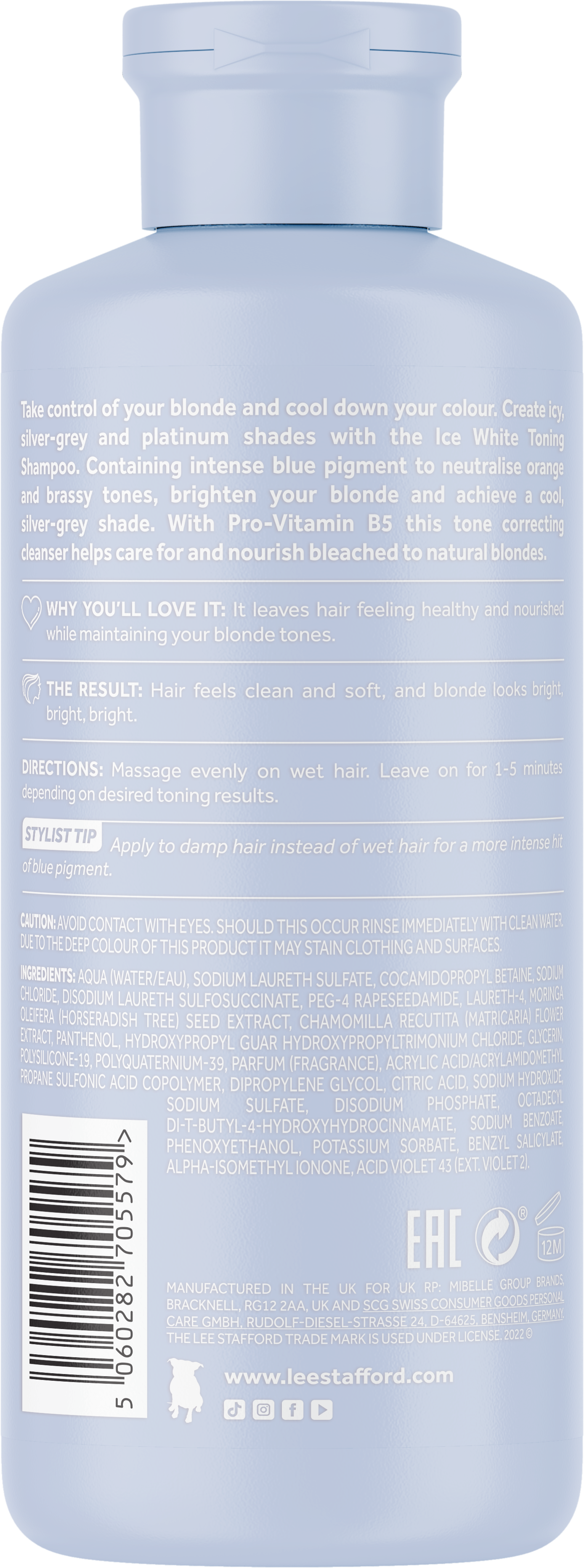 Lee Stafford - Bleach Blondes Ice White Shampoo - 250ml