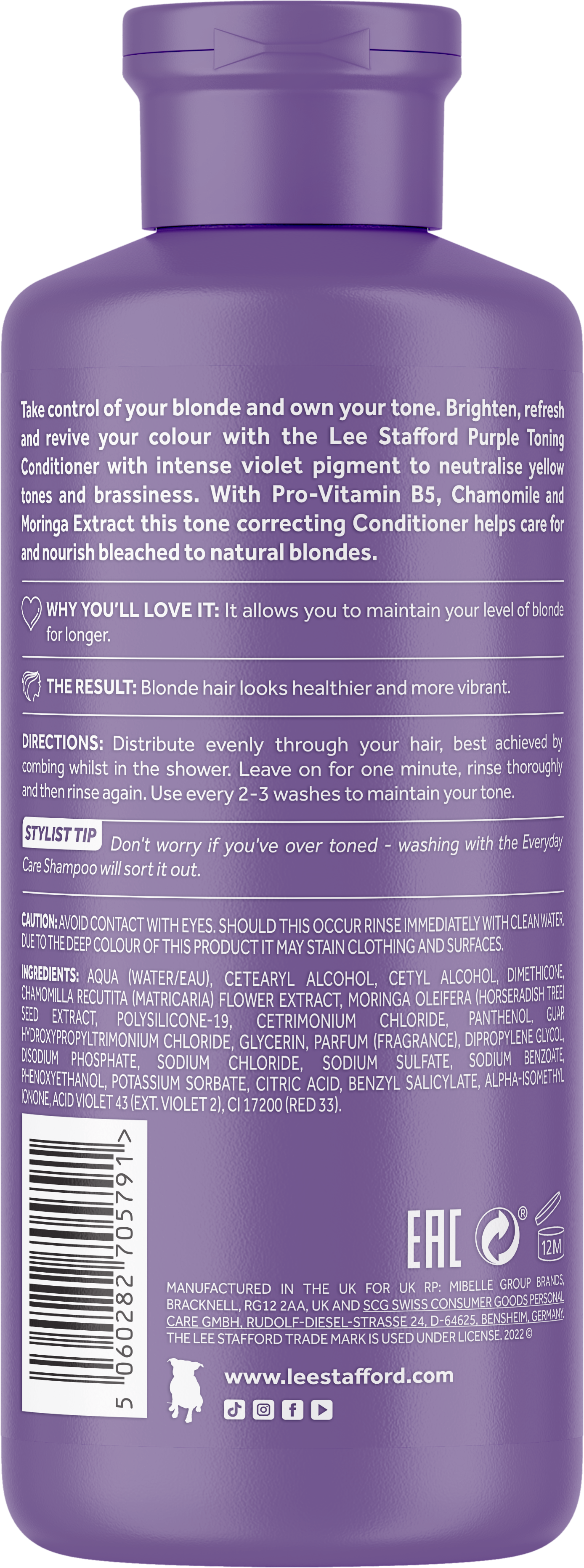 Lee Stafford - Bleach Blondes Purple Toning Conditioner - 250ml