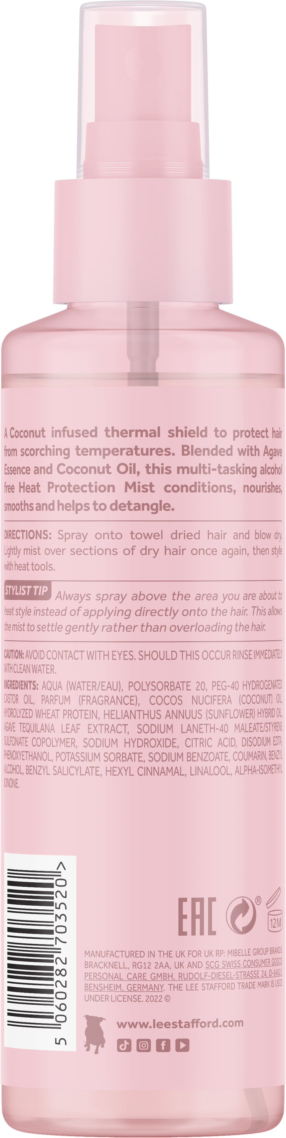Lee Stafford - CoCo LoCo & Agave Heat Protection Mist - 150ml