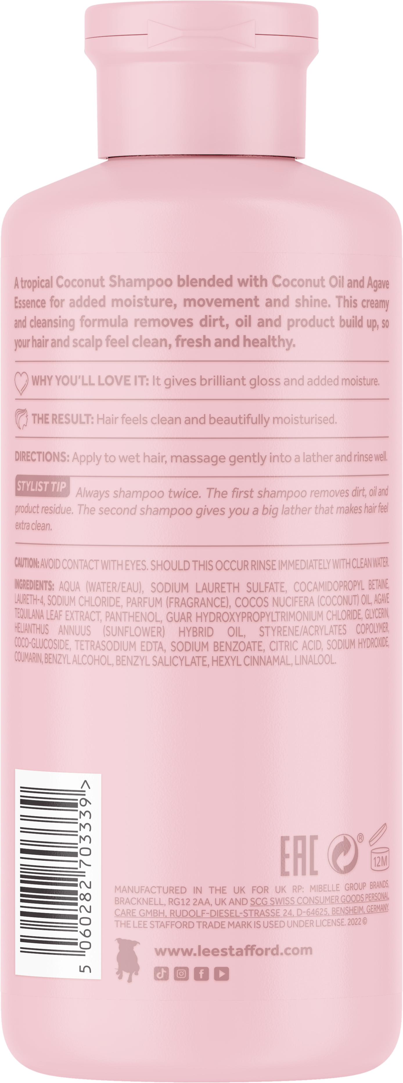 Lee Stafford - CoCo LoCo & Agave Shine Shampoo - 250ml