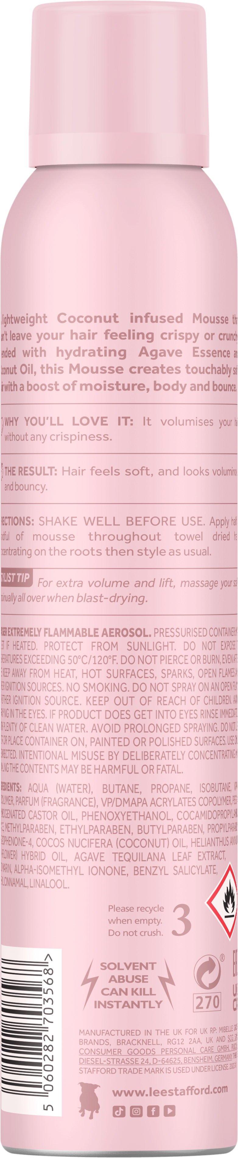 Lee Stafford - CoCo LoCo & Agave Volumising Mousse - 200ml