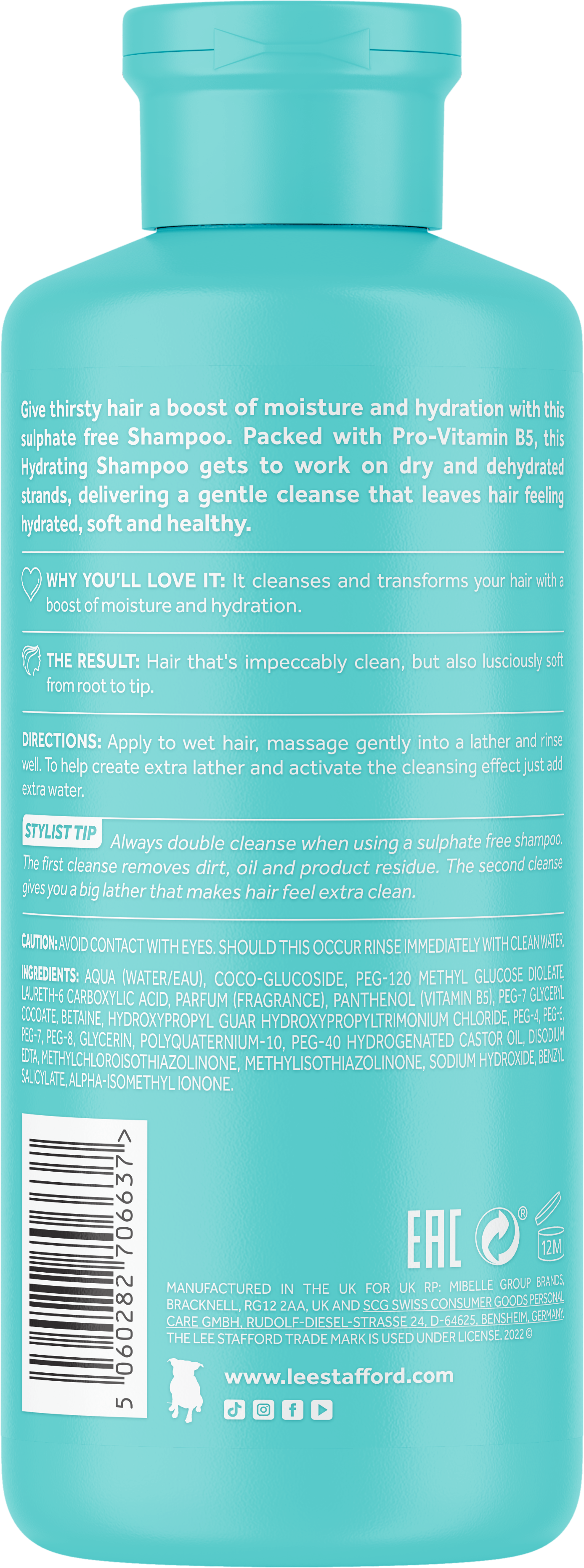 Lee Stafford - Moisture Burst Shampoo - 250ml