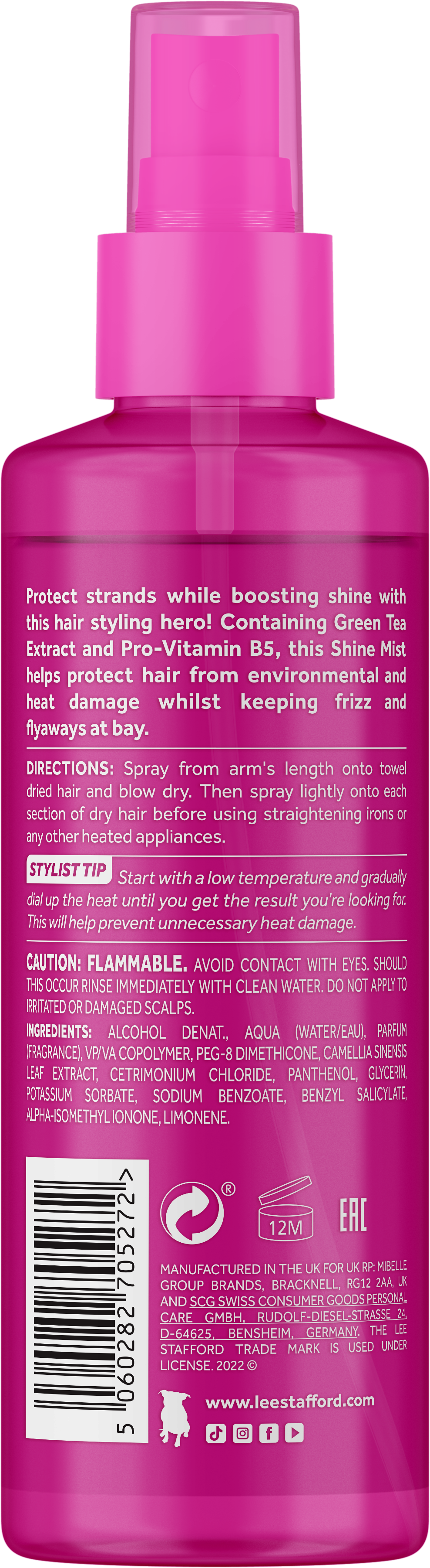 Lee Stafford - Original Heat Protection Shine Mist - 200 ml