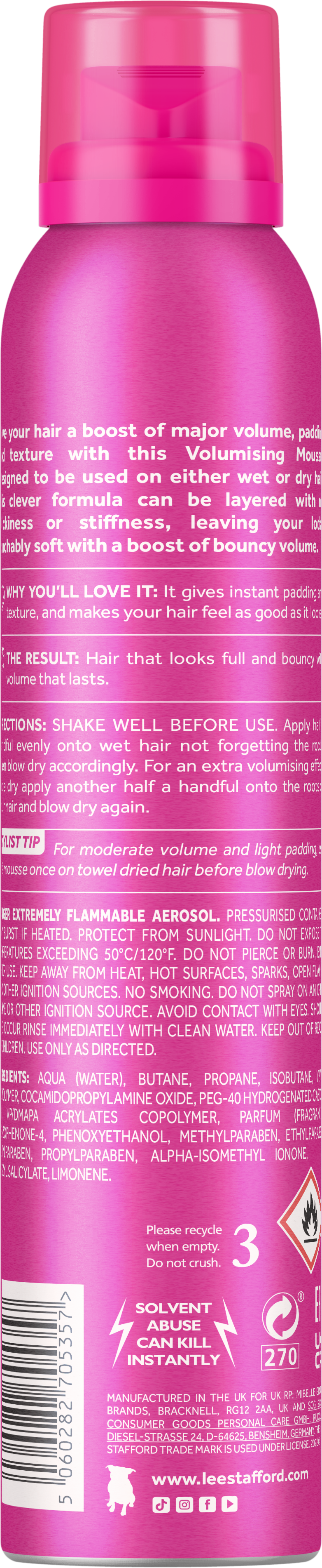 Lee Stafford - Volumising Mousse - 200ml