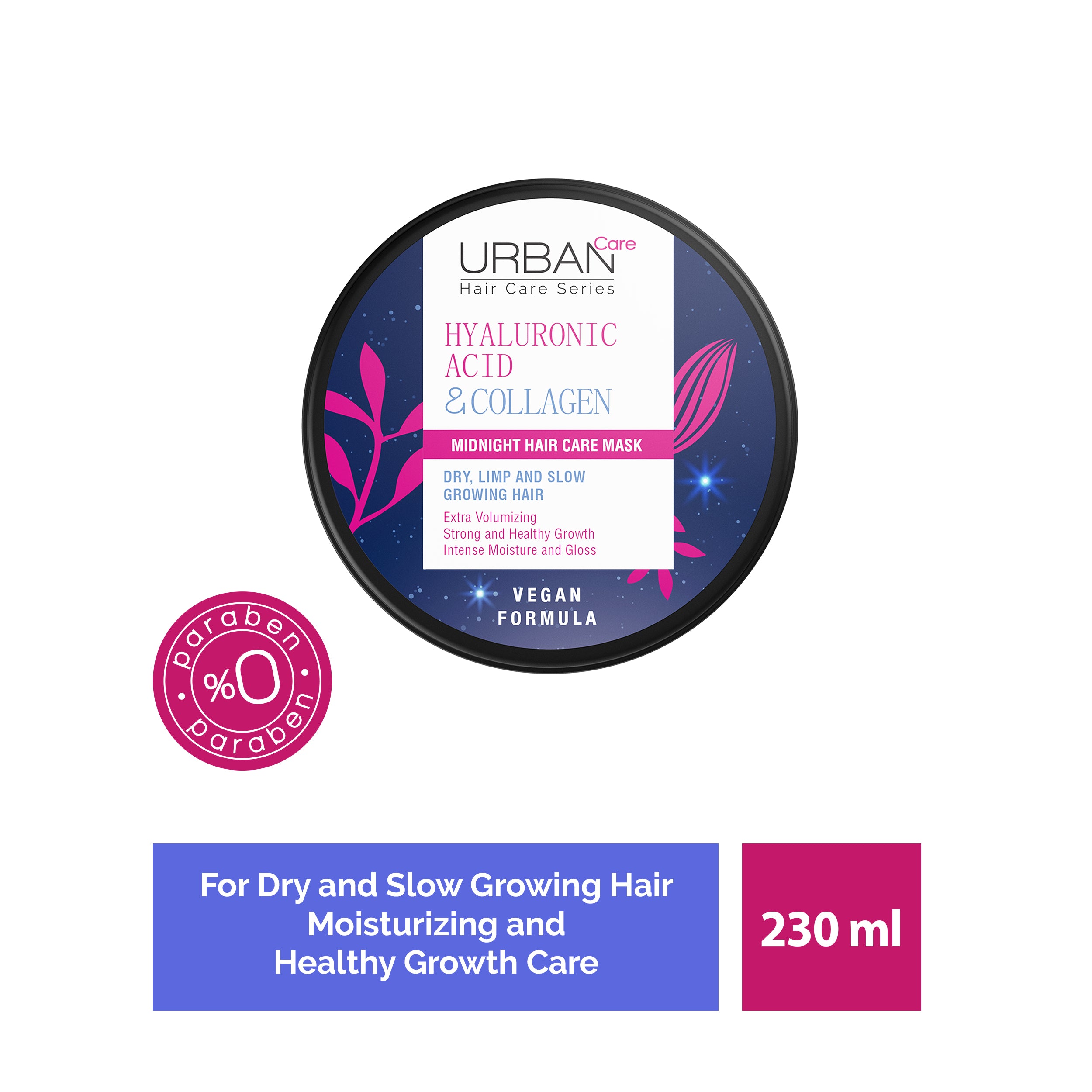 Urban Care - HYALURONIC ACID &COLLAGEN NIGHT MASK - 230 ml