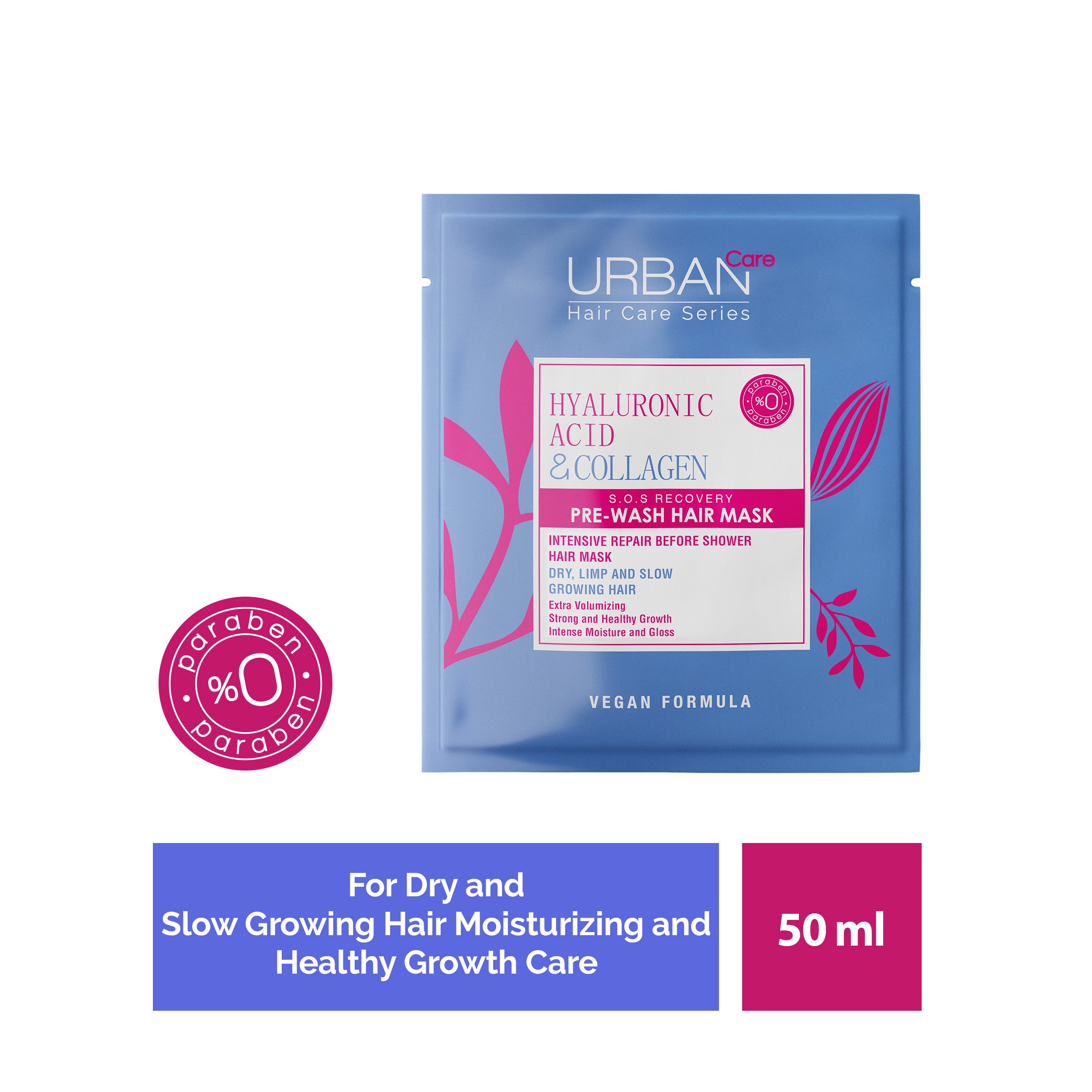 Urban Care - HYALURONIC ACID &COLLAGENS.O.SRECOVERYPRE-HAIRMASK - 50 ml