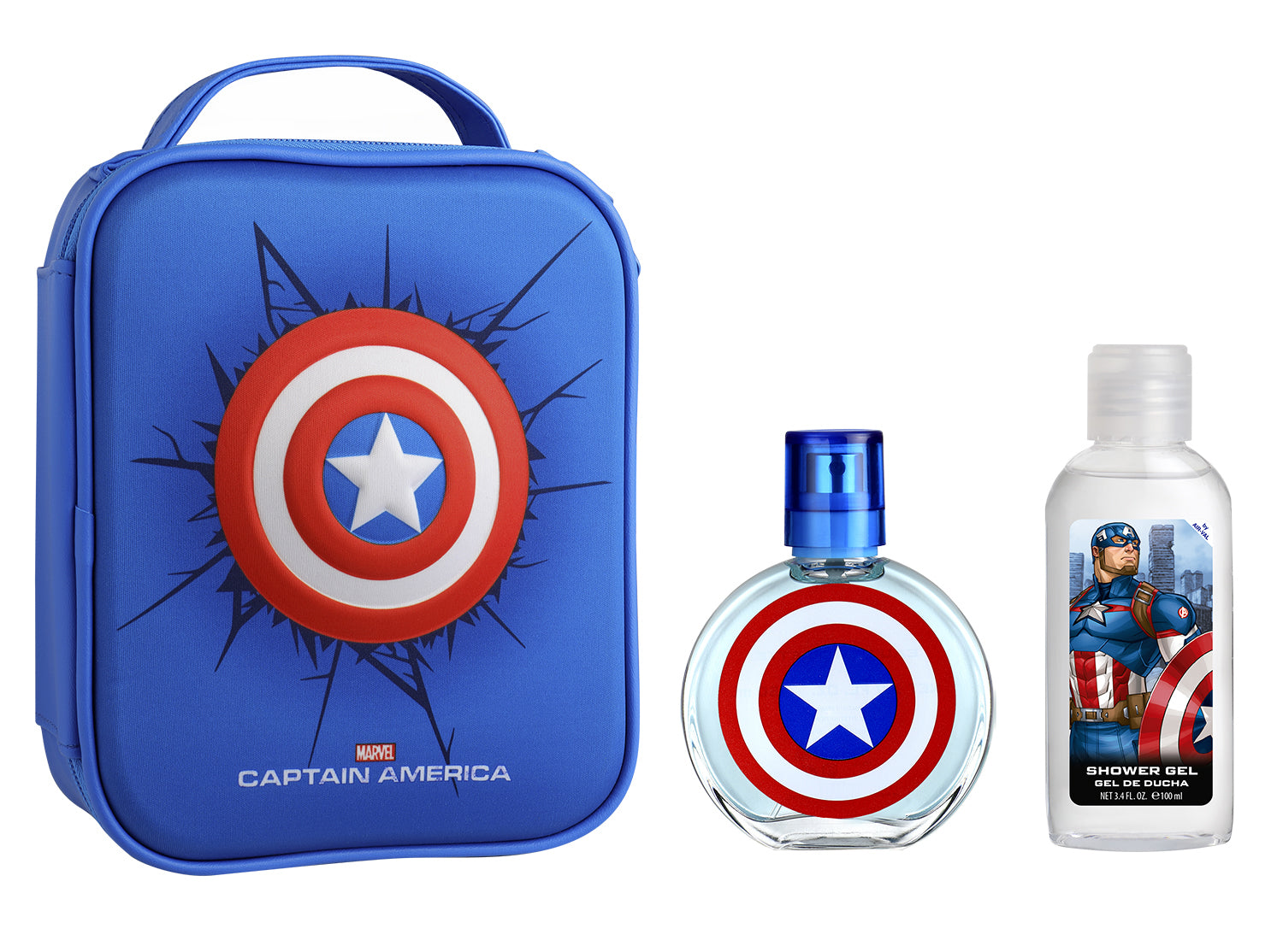 Disney - Captain America Zip Case EDT 100 ml + Shower Gel 60 ml