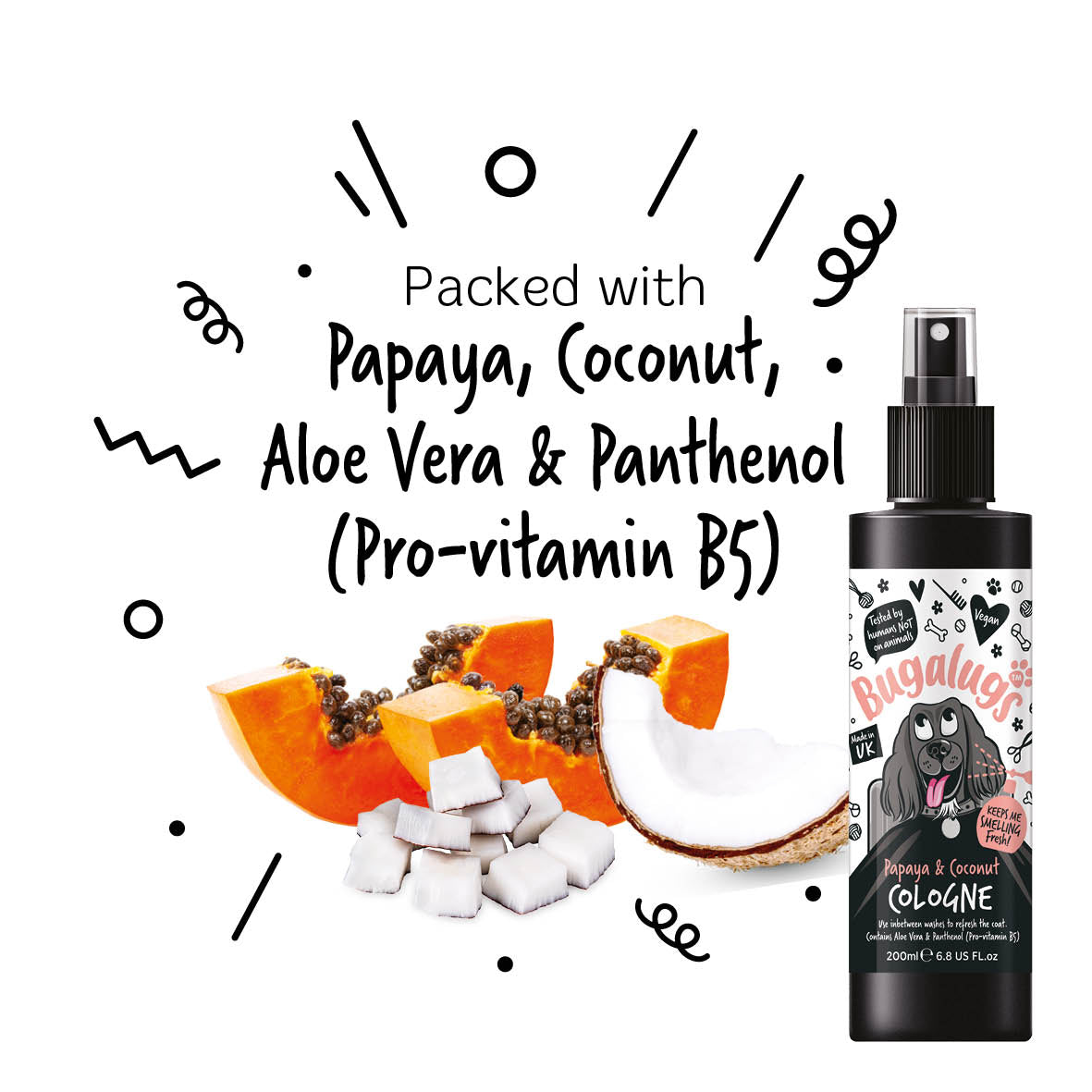 Bugalugs - DOG COLOGNE (PAPAYA & COCONUT)