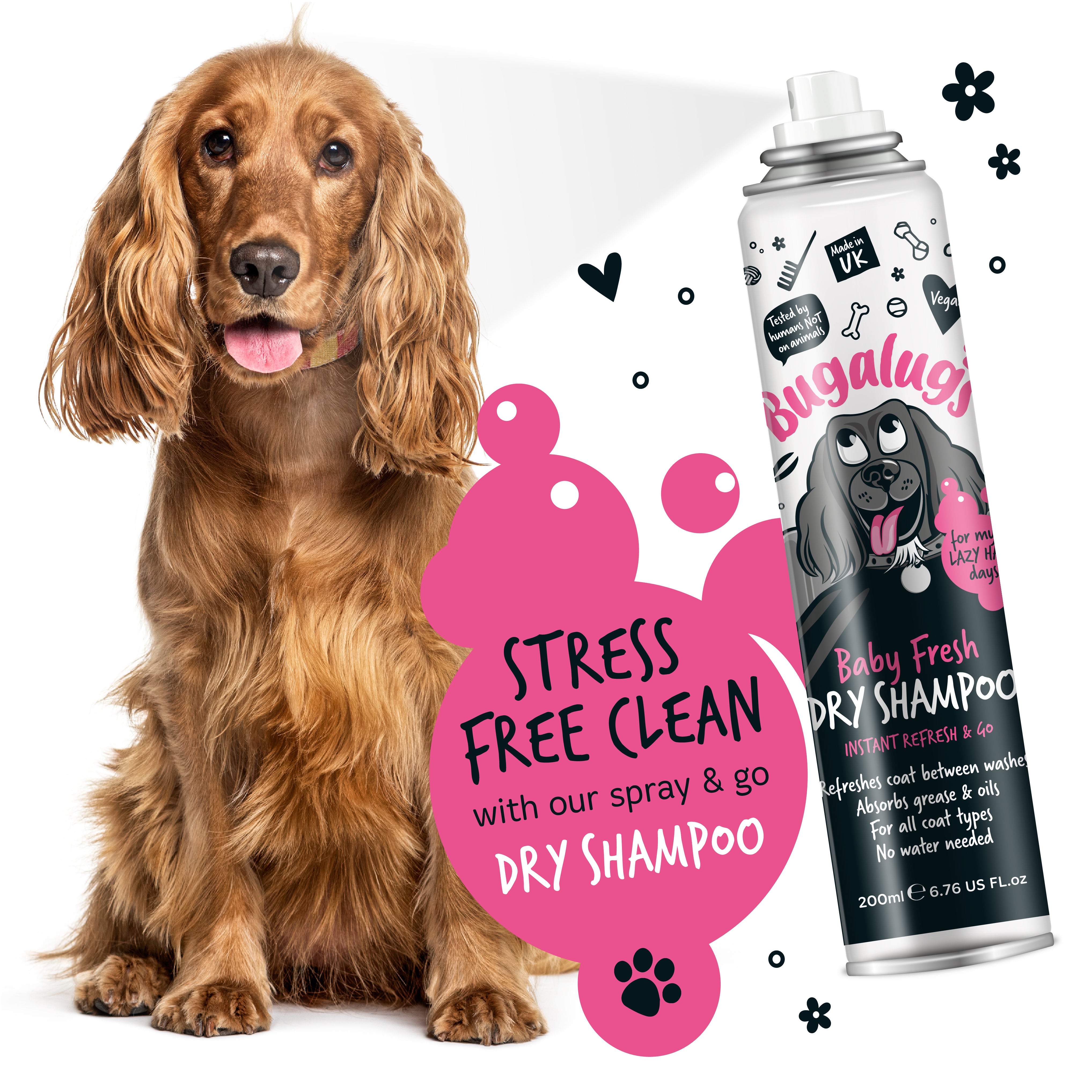 Bugalugs - DRY DOG SHAMPOO (Baby Fresh)