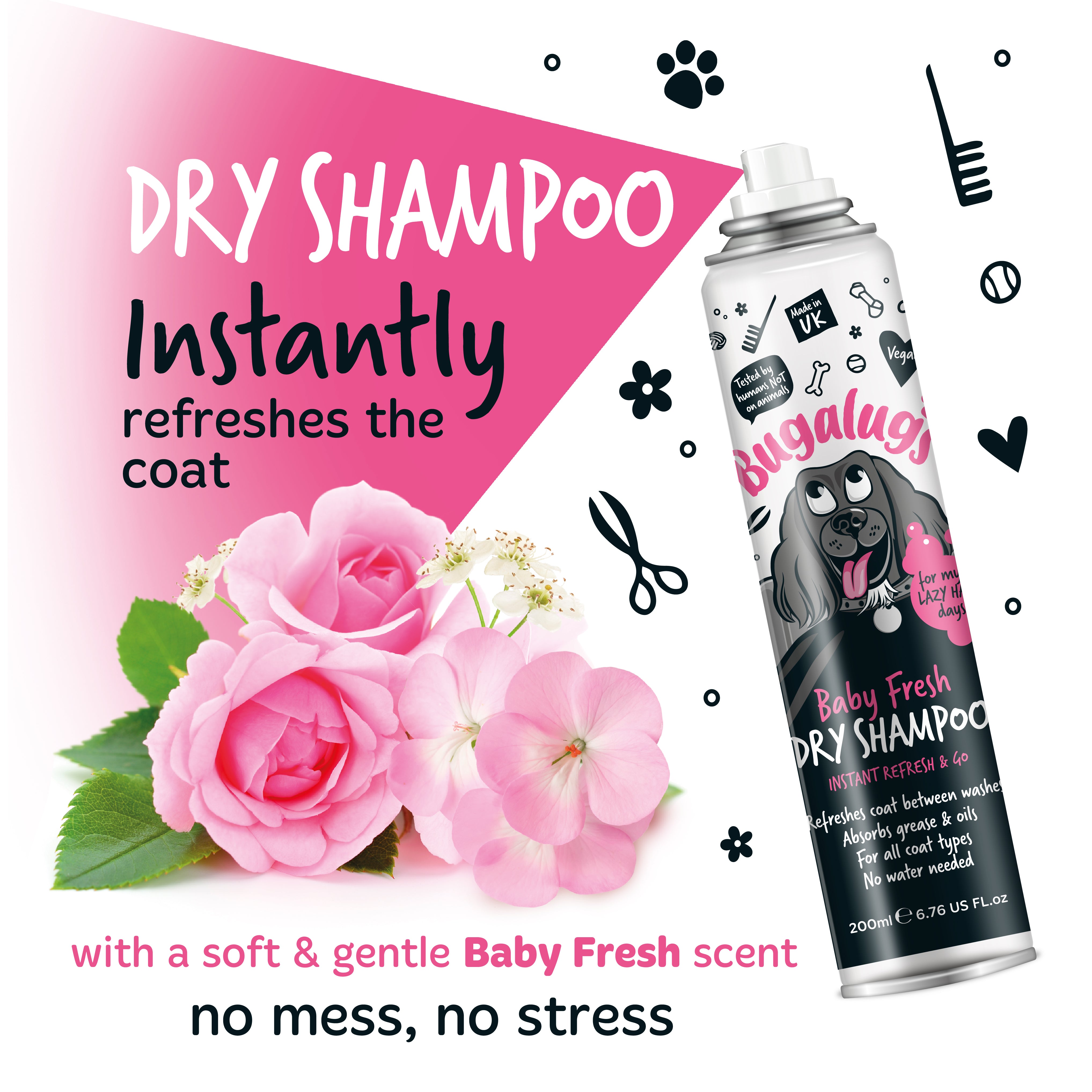Bugalugs - DRY DOG SHAMPOO (Baby Fresh)