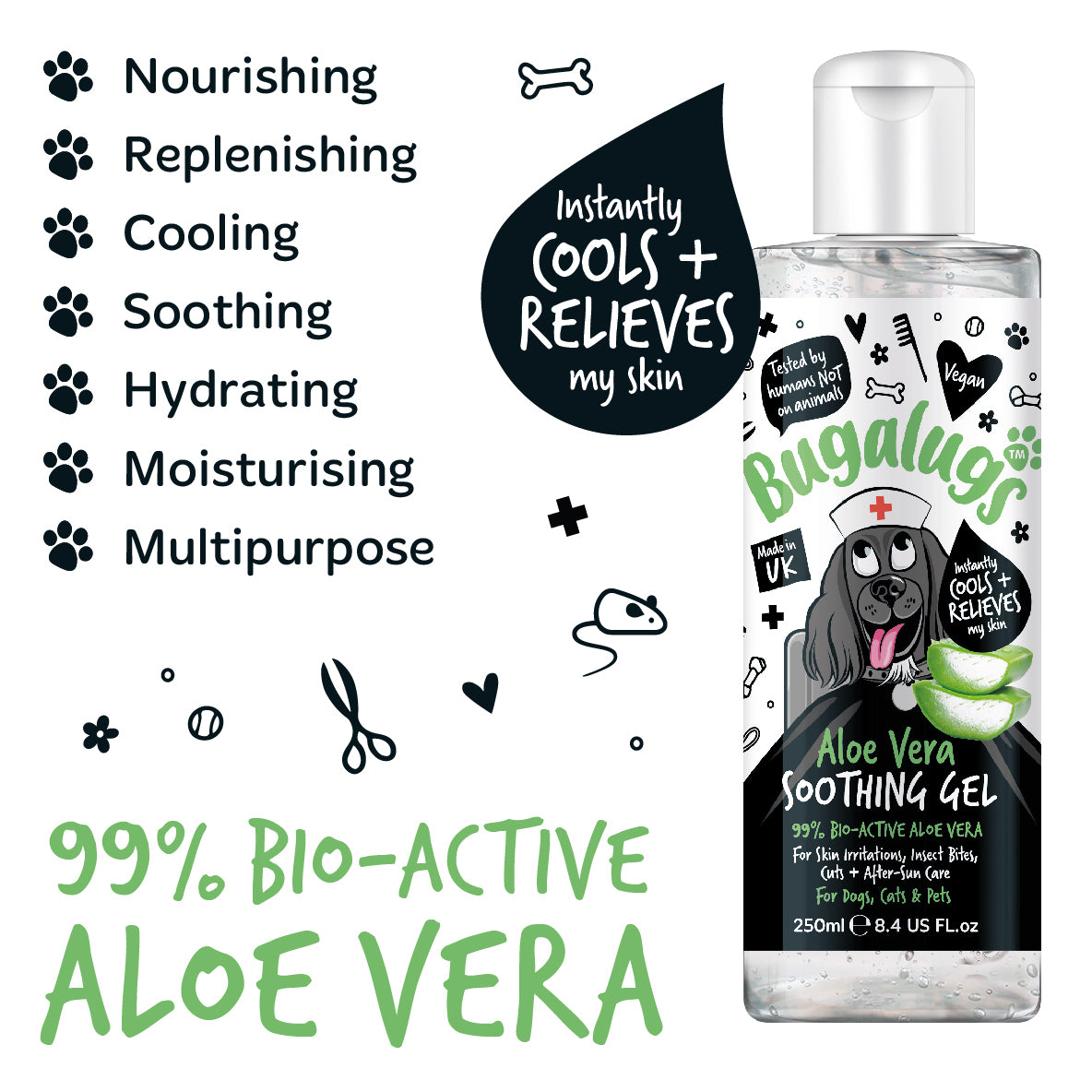 Bugalugs - ALOE VERA SOOTHING GEL (Dogs & Cats)