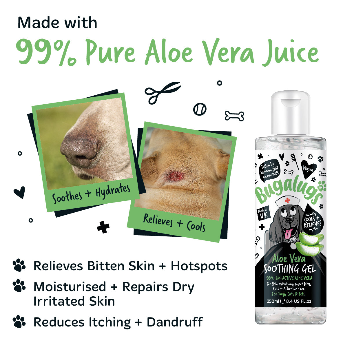 Bugalugs - ALOE VERA SOOTHING GEL (Dogs & Cats)