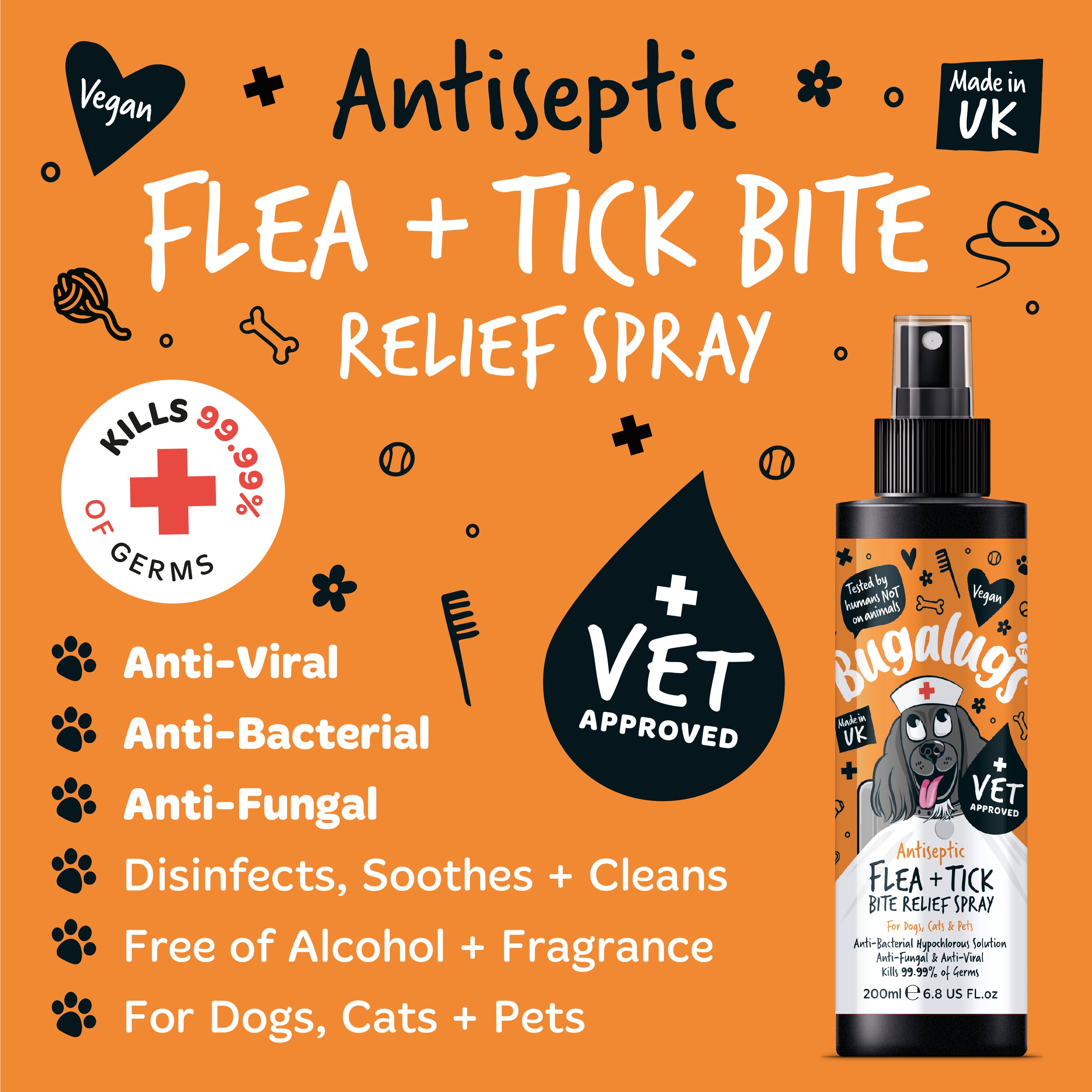 Bugalugs - Antiseptic Flea & Tick Bite Relief