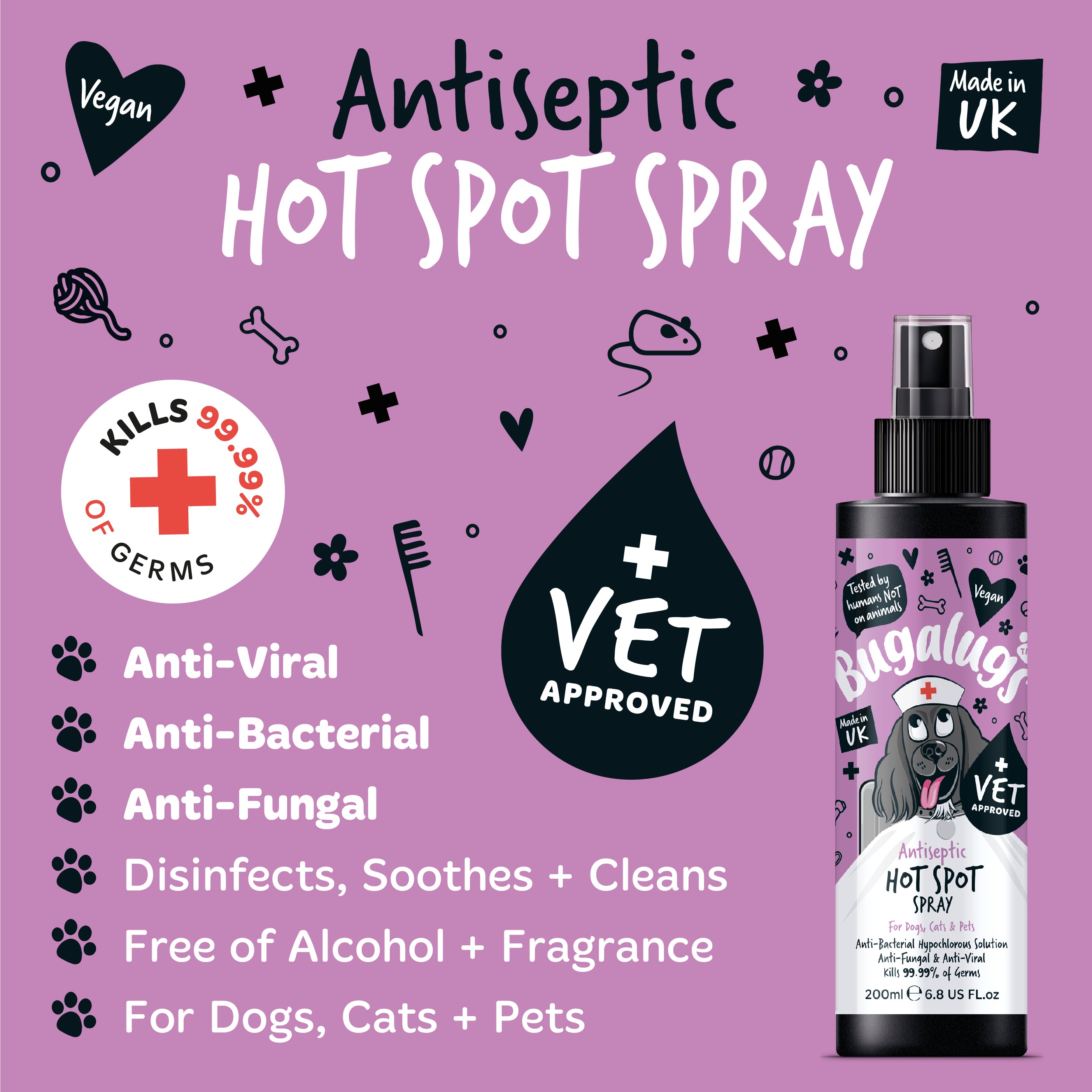 Bugalugs - Antiseptic Hot Spot Spray