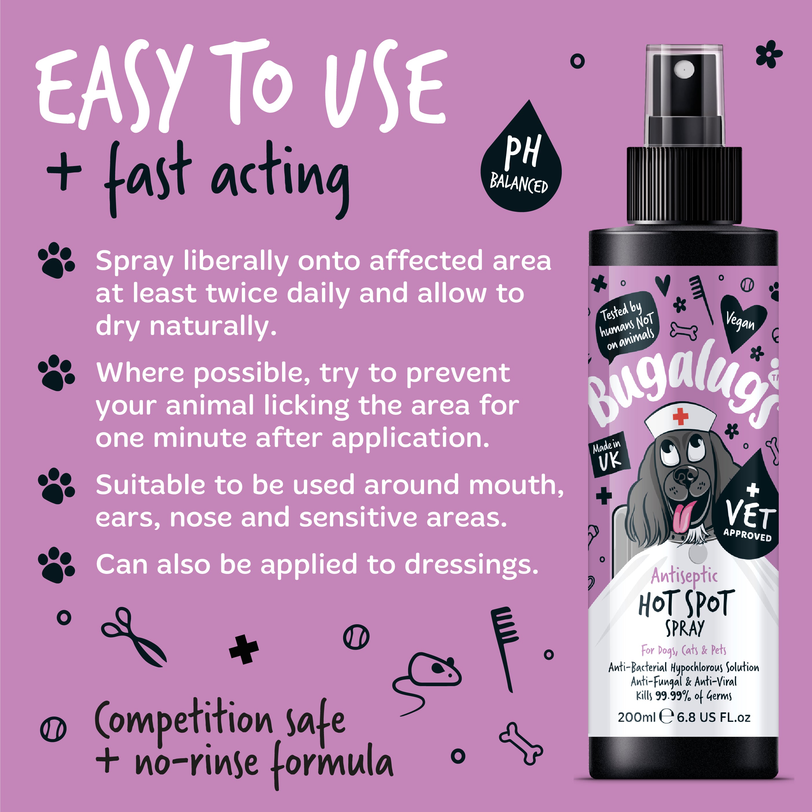 Bugalugs - Antiseptic Hot Spot Spray