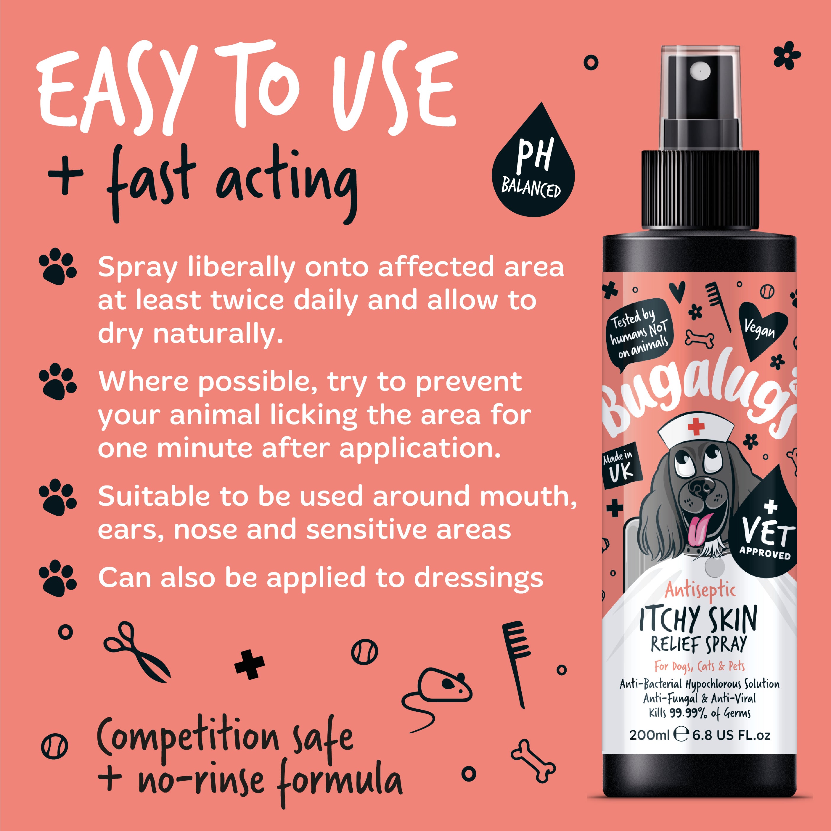 Bugalugs - Antiseptic Itchy Skin Relief Spray
