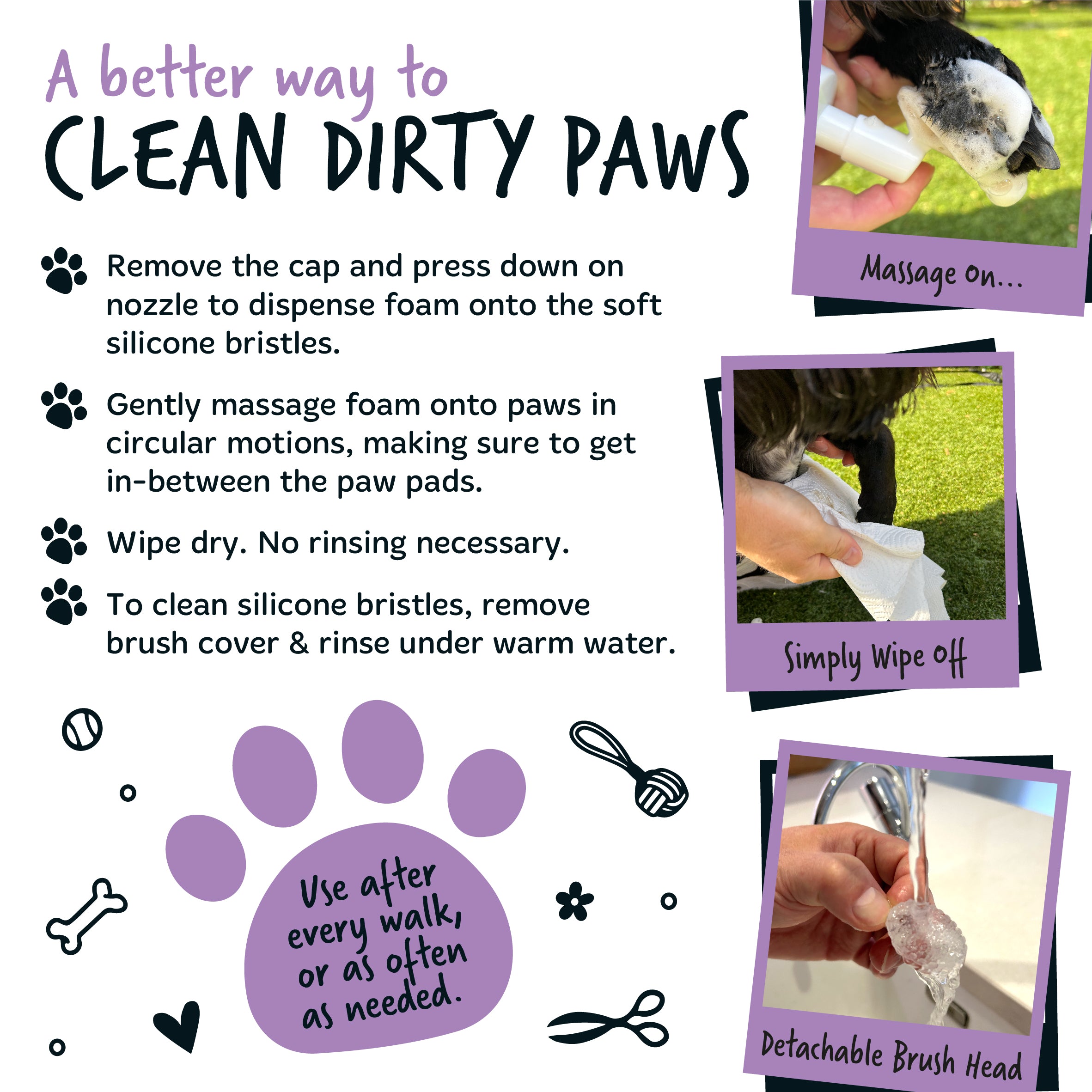 Bugalugs - NO RINSE PAW CLEANER - Lavender & Chamomile