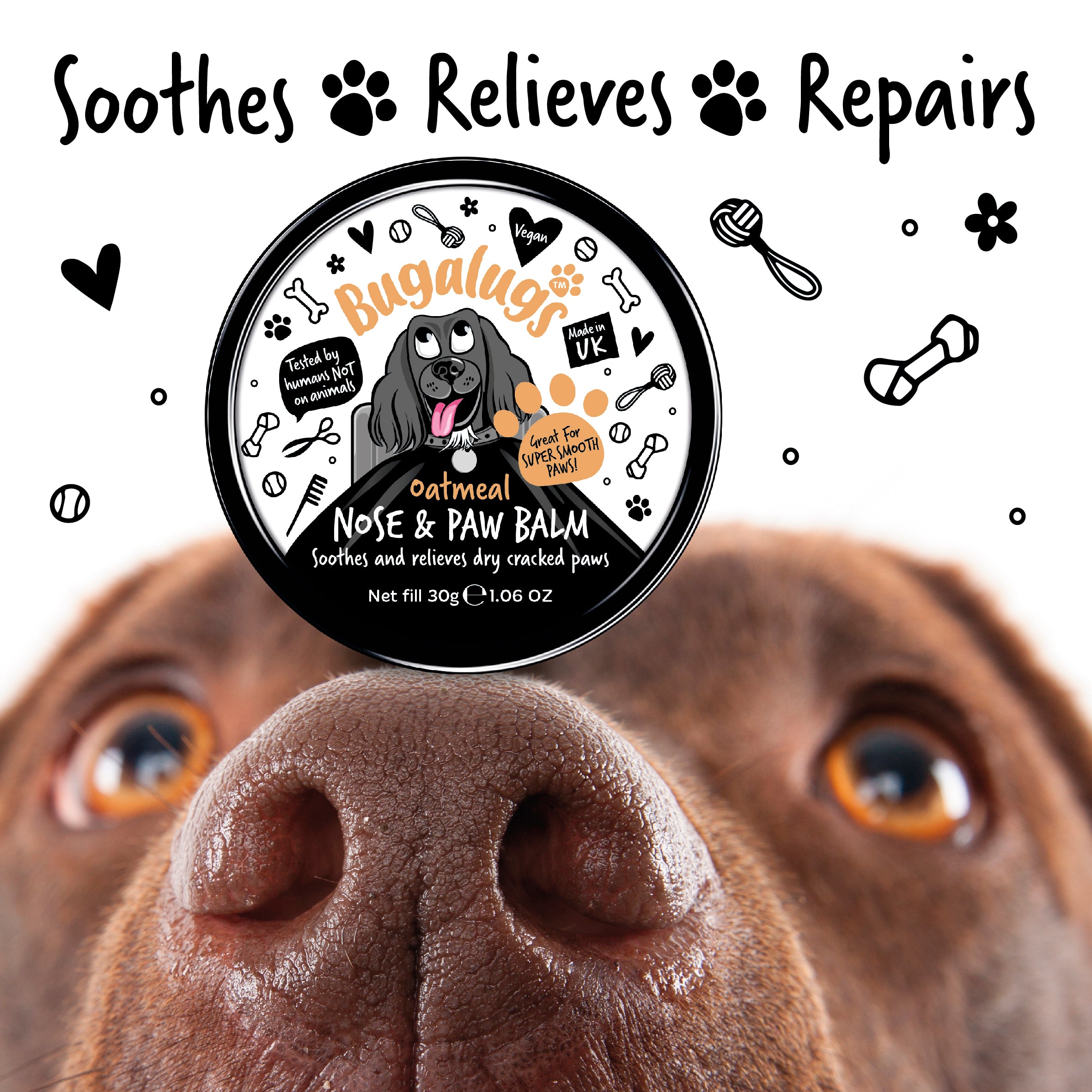 Bugalugs - PAW AND NOSE BALM (Oatmeal)