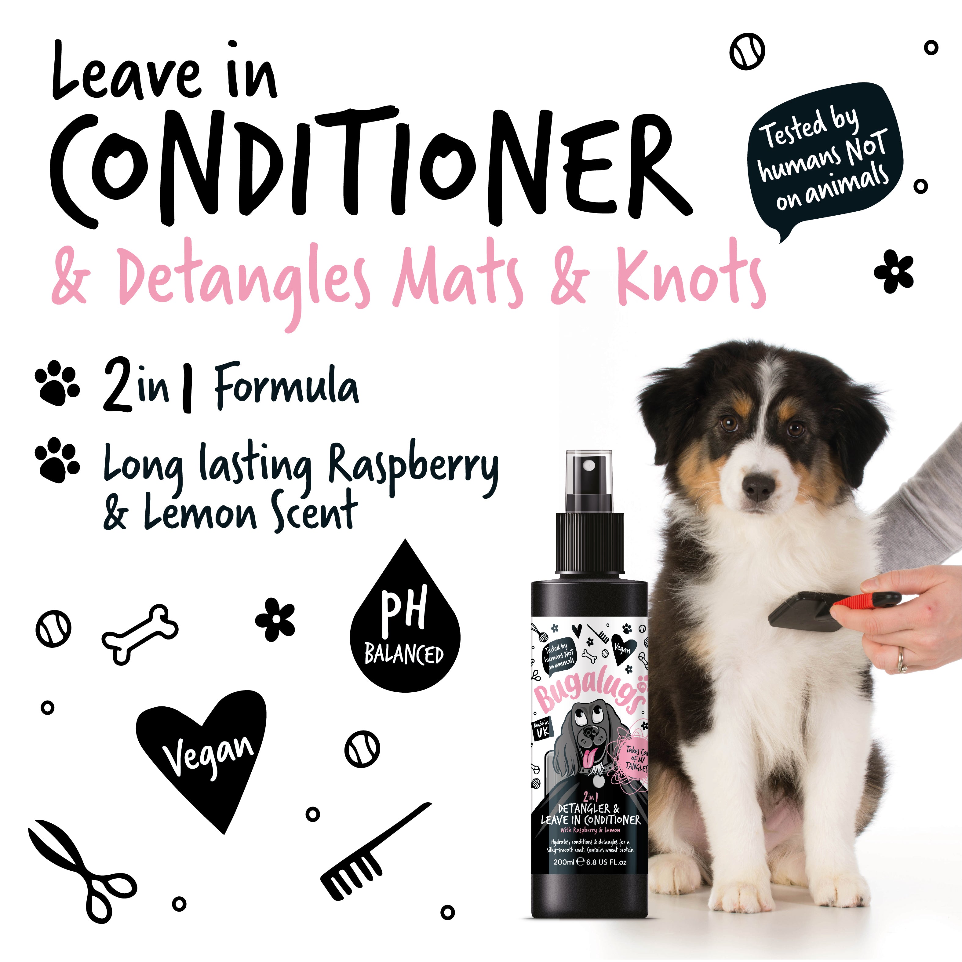 Bugalugs - DETANGLE & CONDITIONING SPRAY (Raspberry & Lemon)