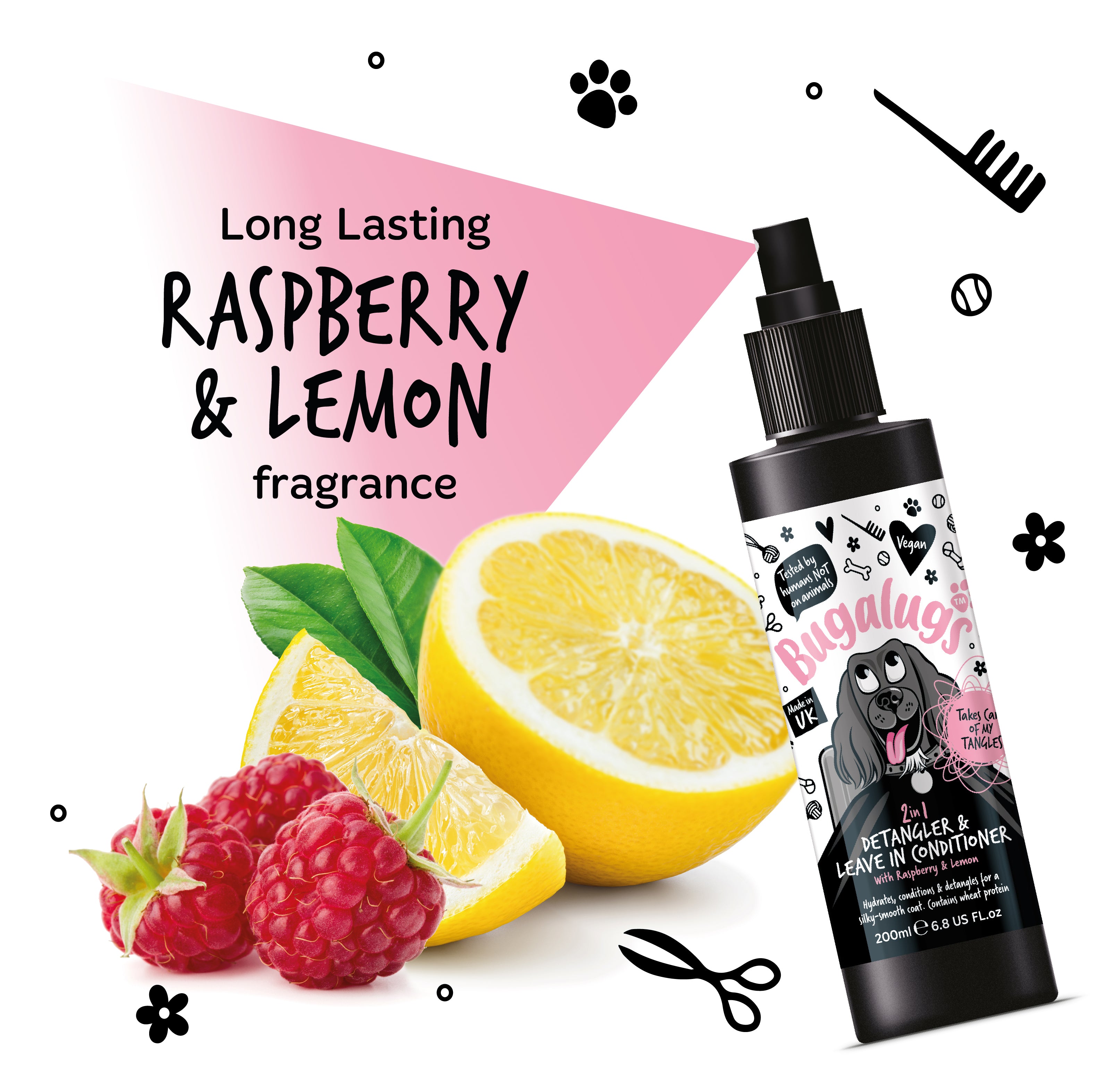 Bugalugs - DETANGLE & CONDITIONING SPRAY (Raspberry & Lemon)