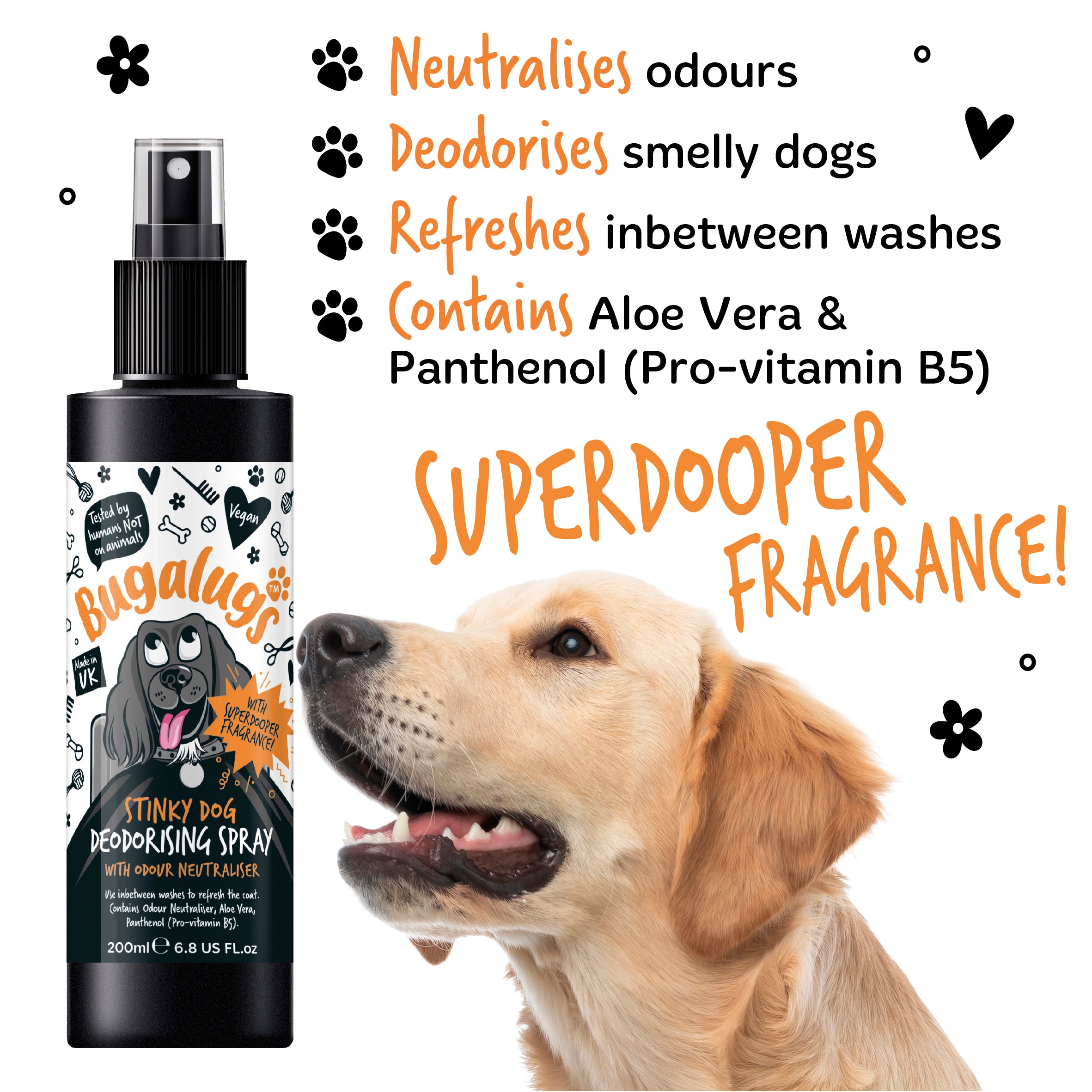 Bugalugs - STINKY DOG DEODORISING SPRAY (Odour Control)