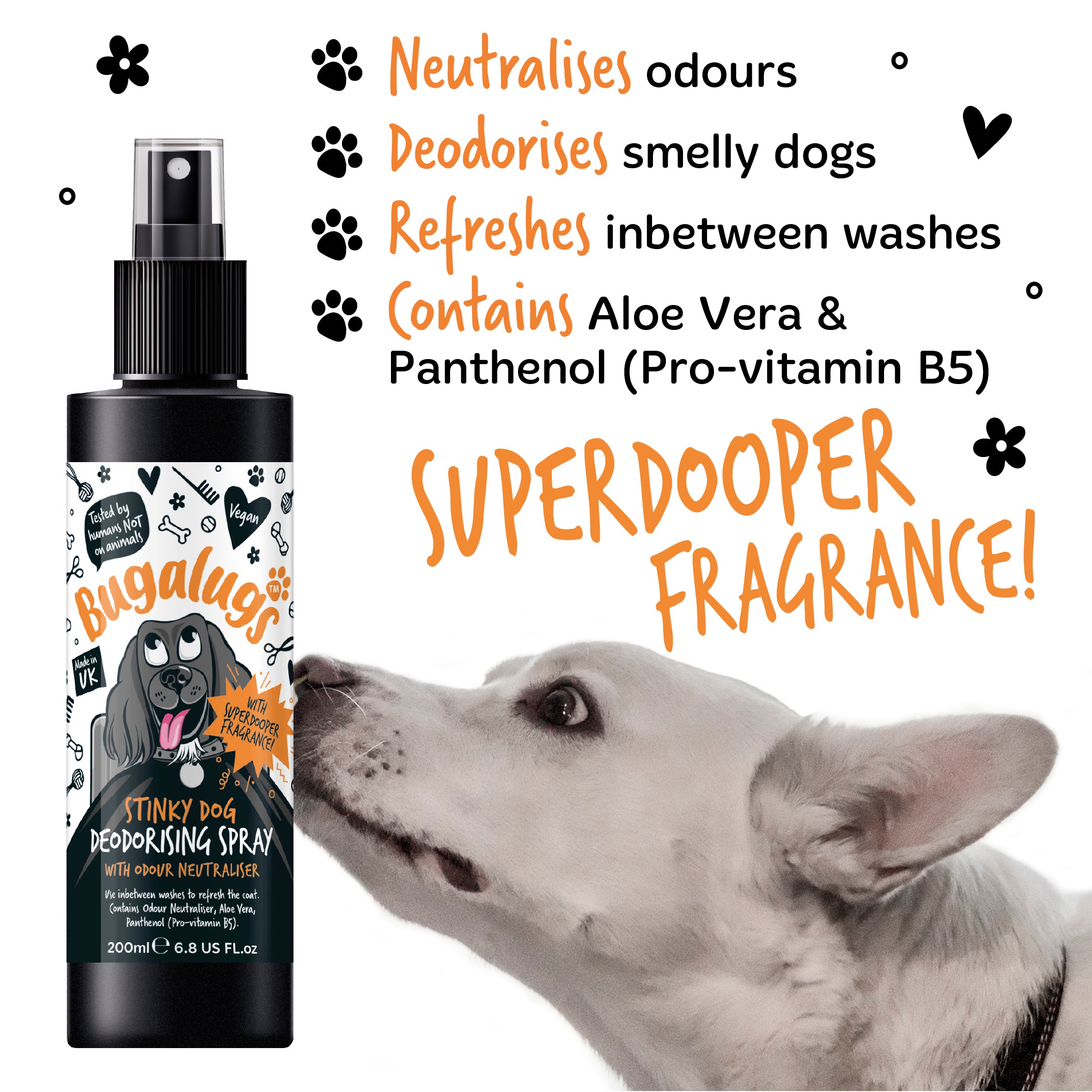 Bugalugs - STINKY DOG DEODORISING SPRAY (Odour Control)