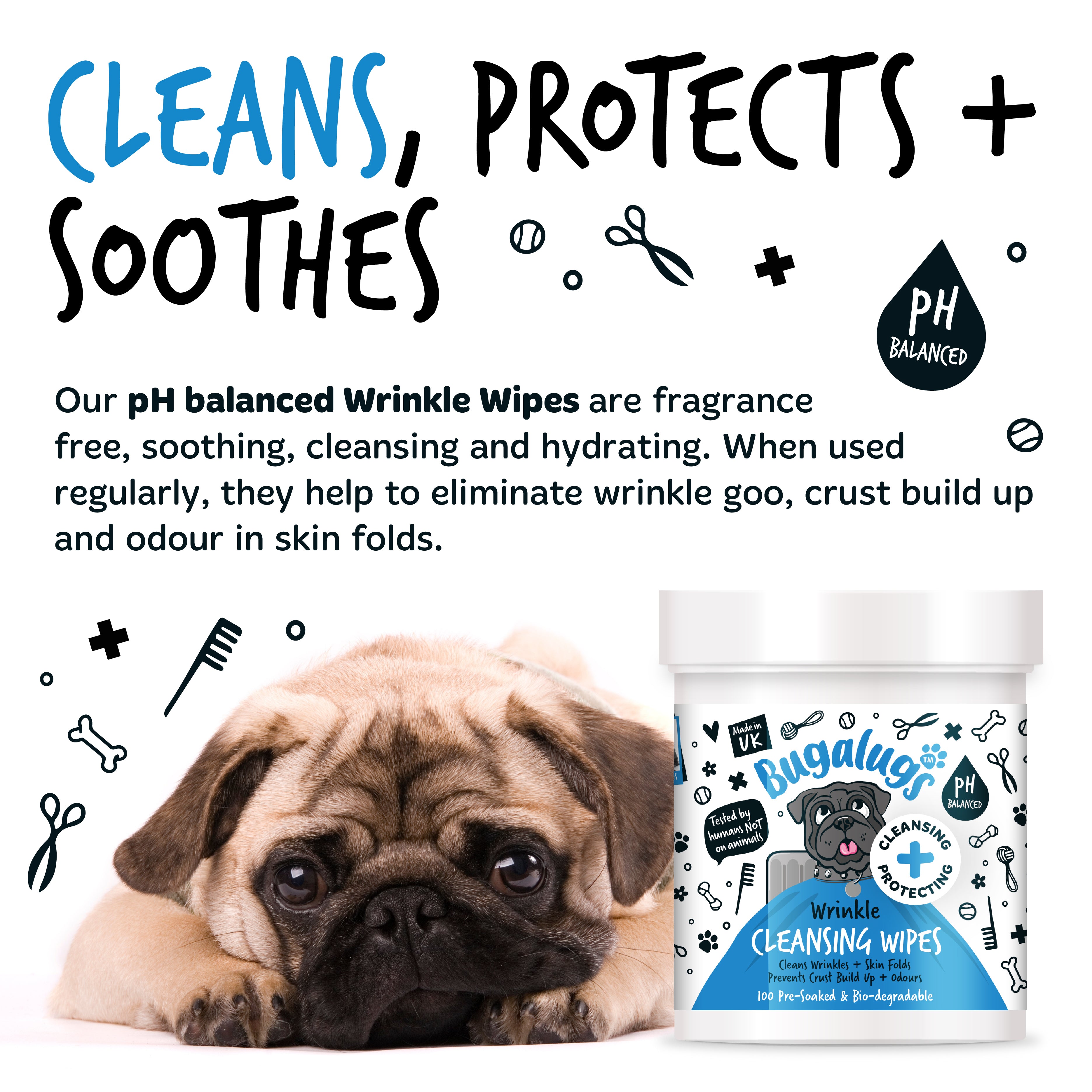 Bugalugs - Wrinkle Wipe pads (100)