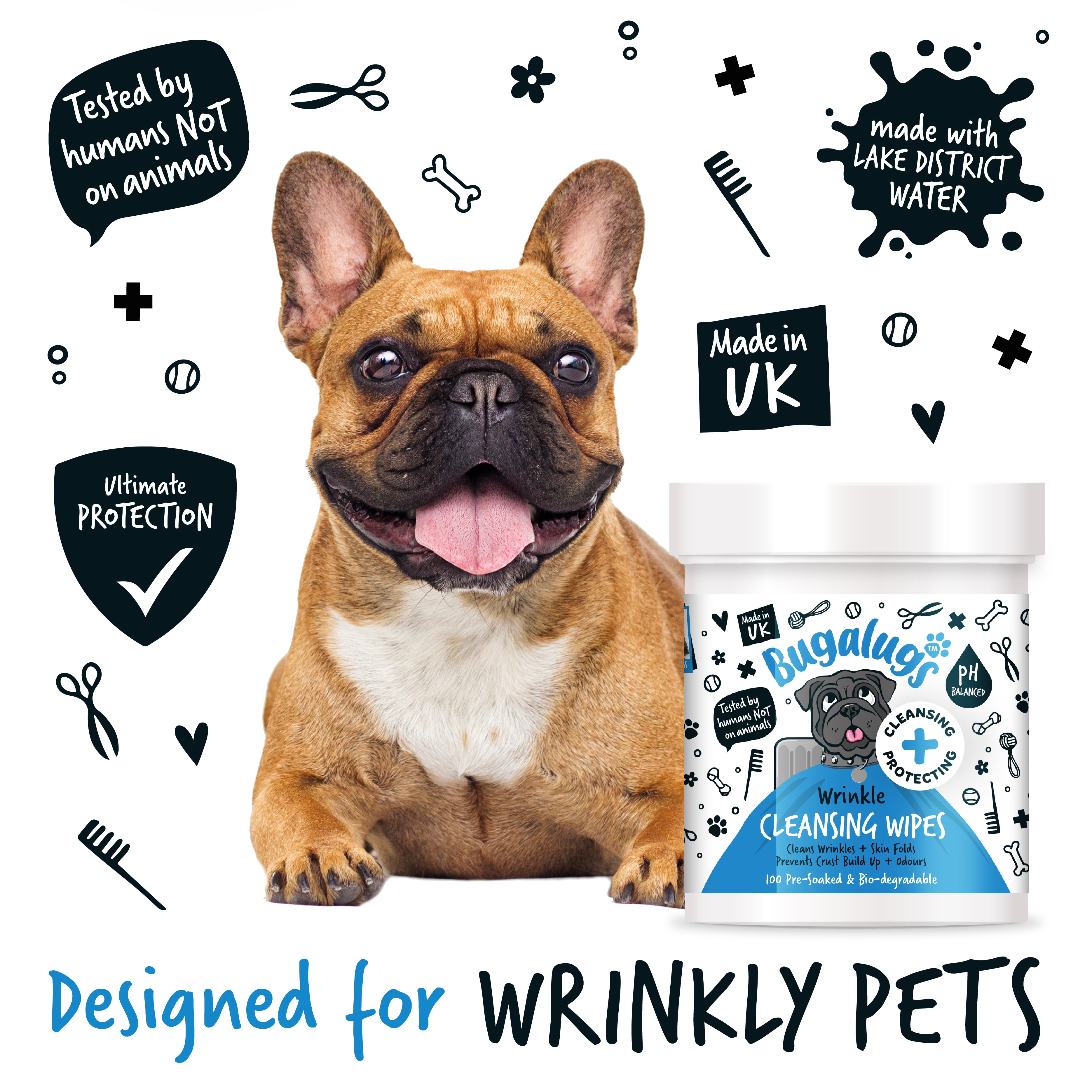 Bugalugs - Wrinkle Wipe pads (100)