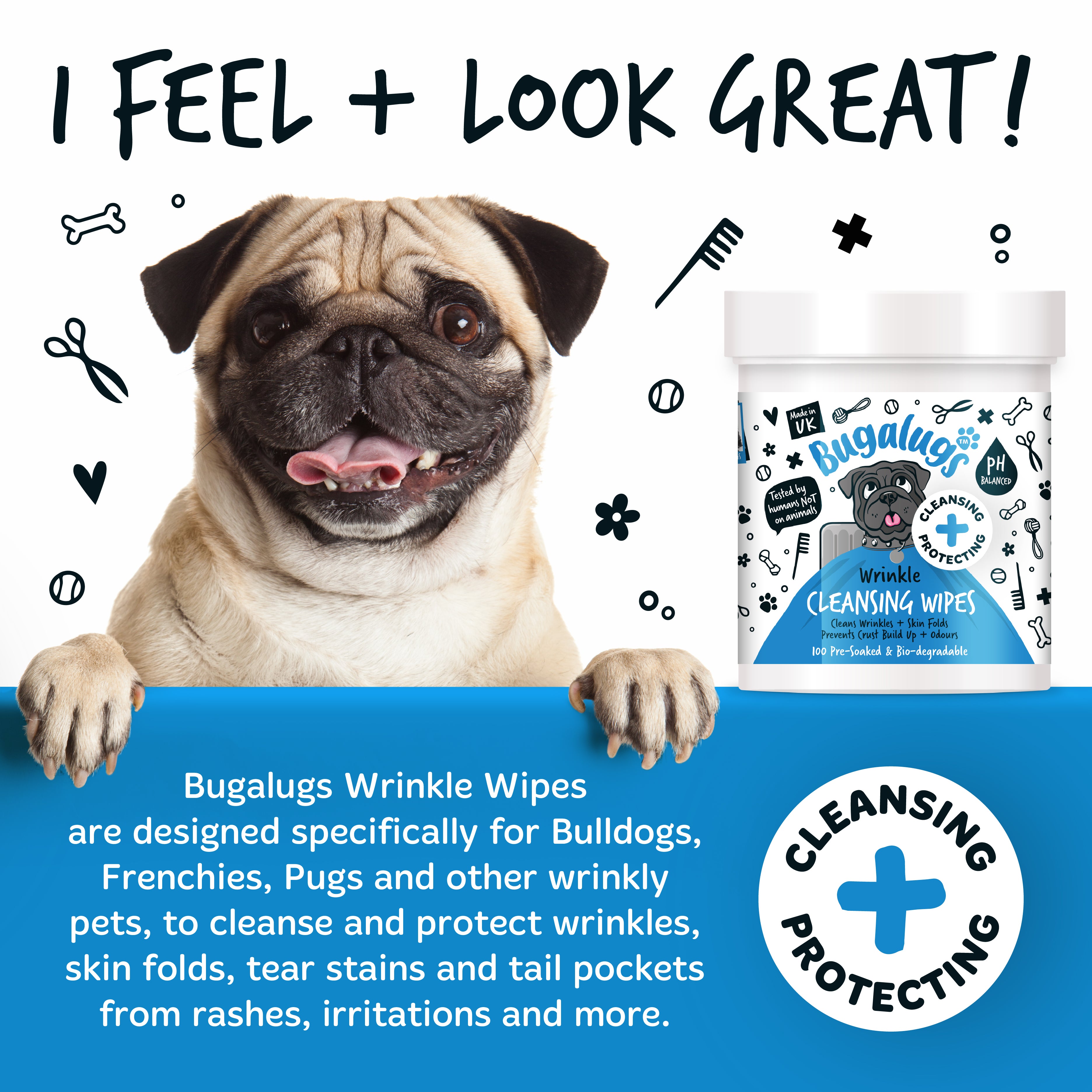 Bugalugs - Wrinkle Wipe pads (100)