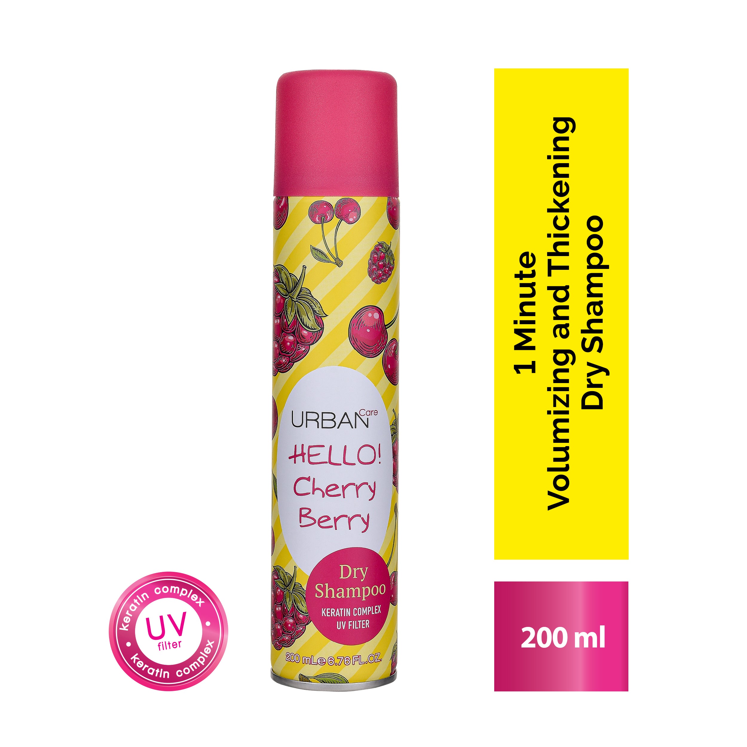 Urban Care - DRY SHAMPOO-HELLO CHERRY BERRY - 200 ml